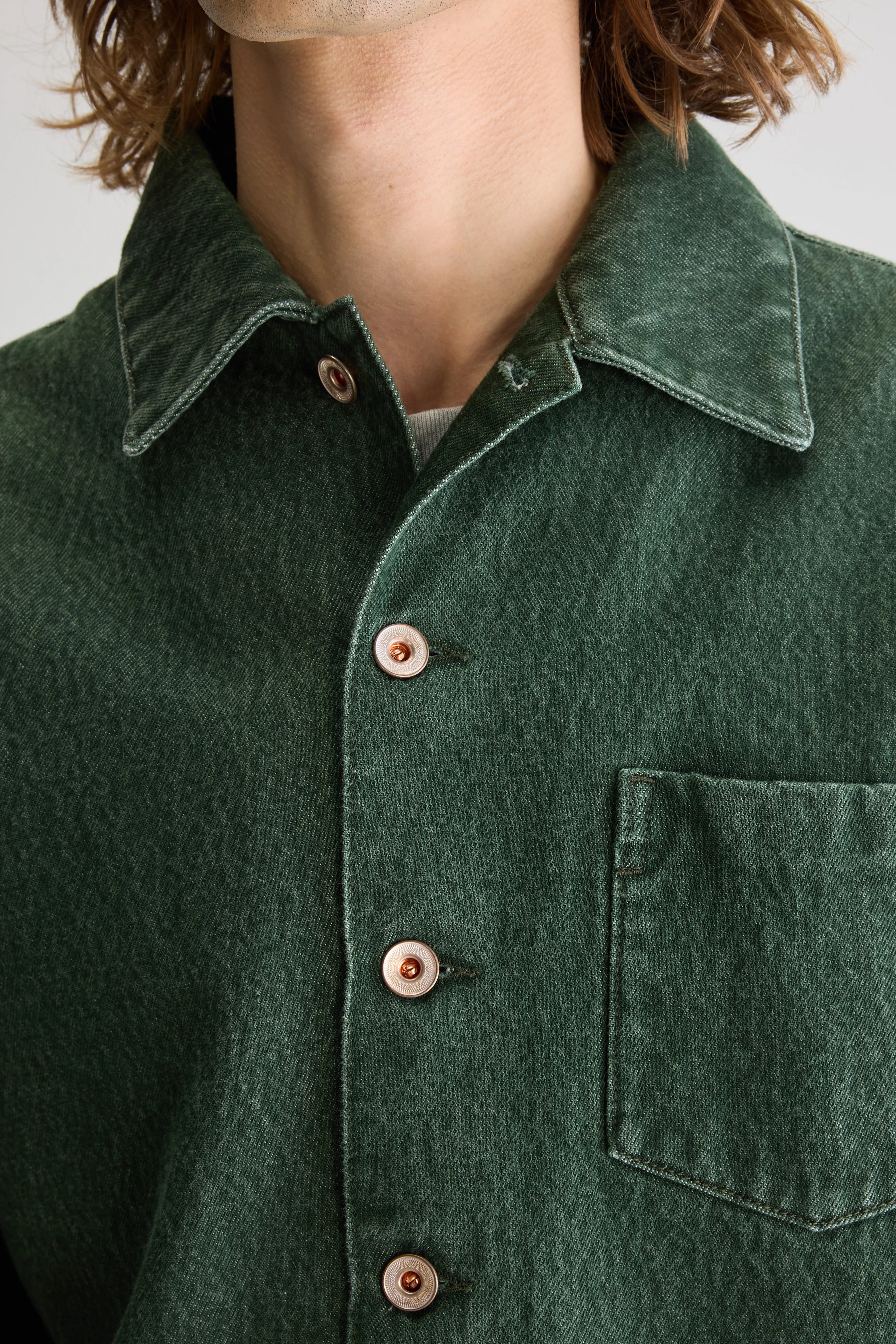 Goney Denim Overshirt - Green stone For Men | Bellerose