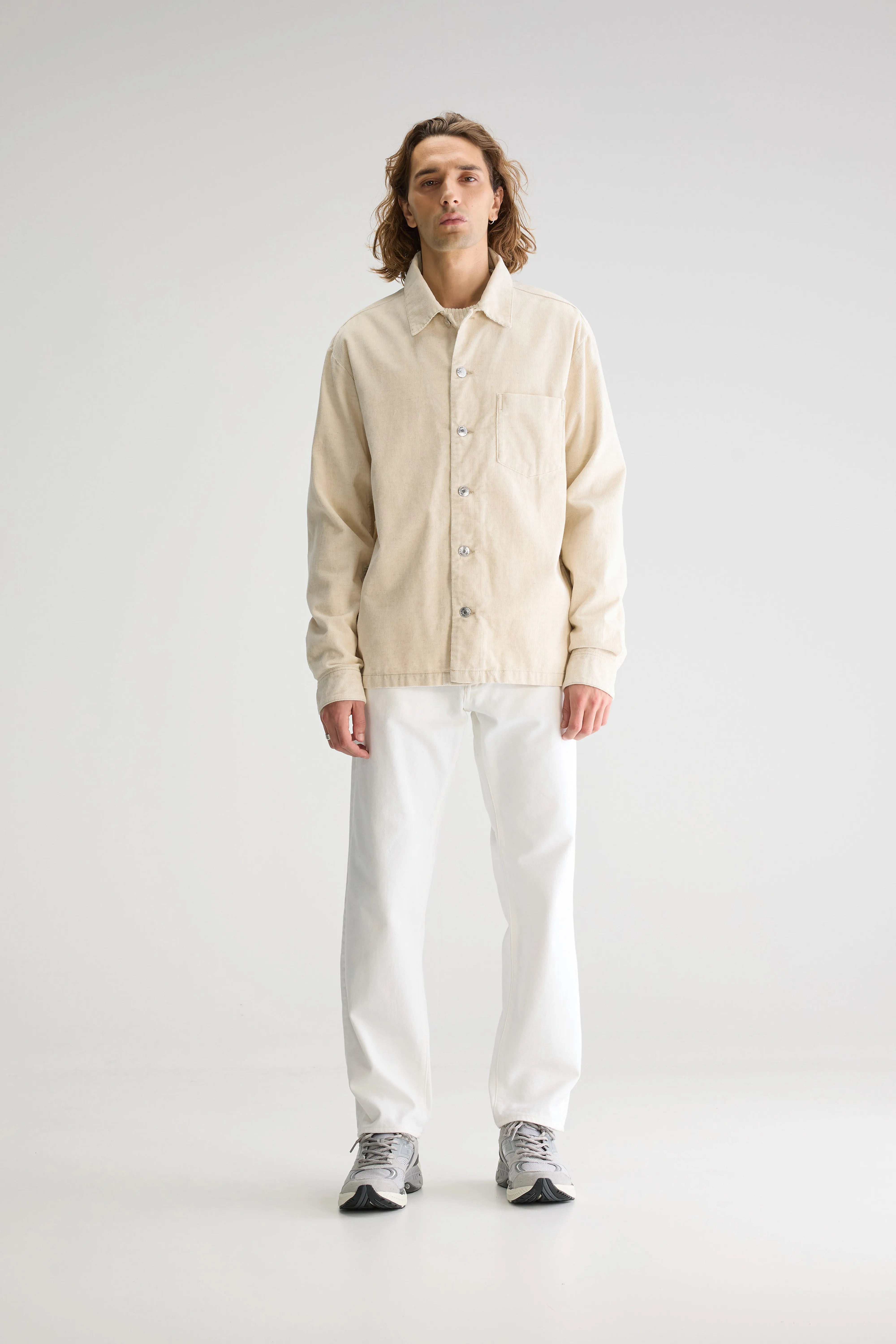 Goney Corduroy Overshirt - Calcaire For Men | Bellerose