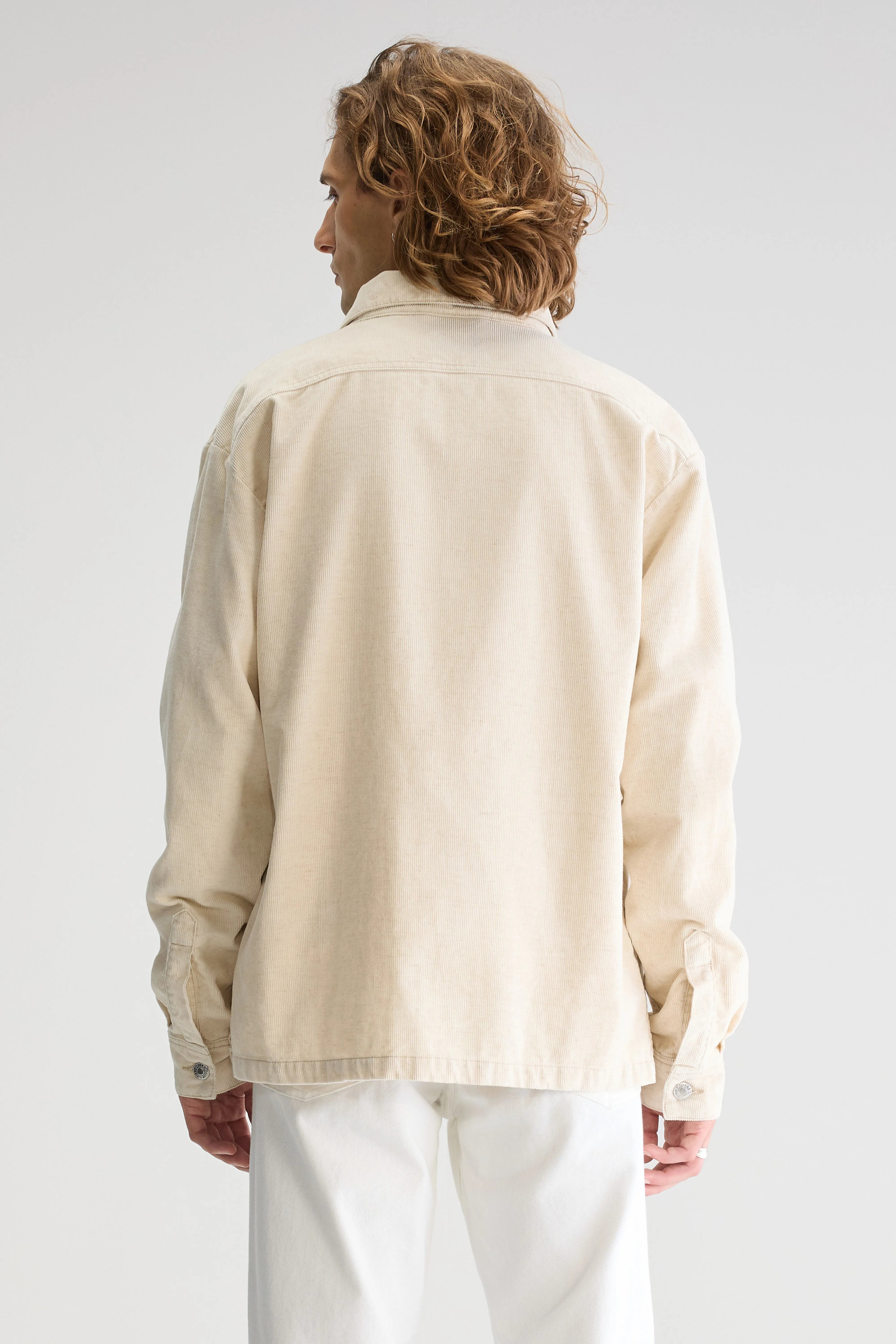 Goney Corduroy Overshirt - Calcaire For Men | Bellerose