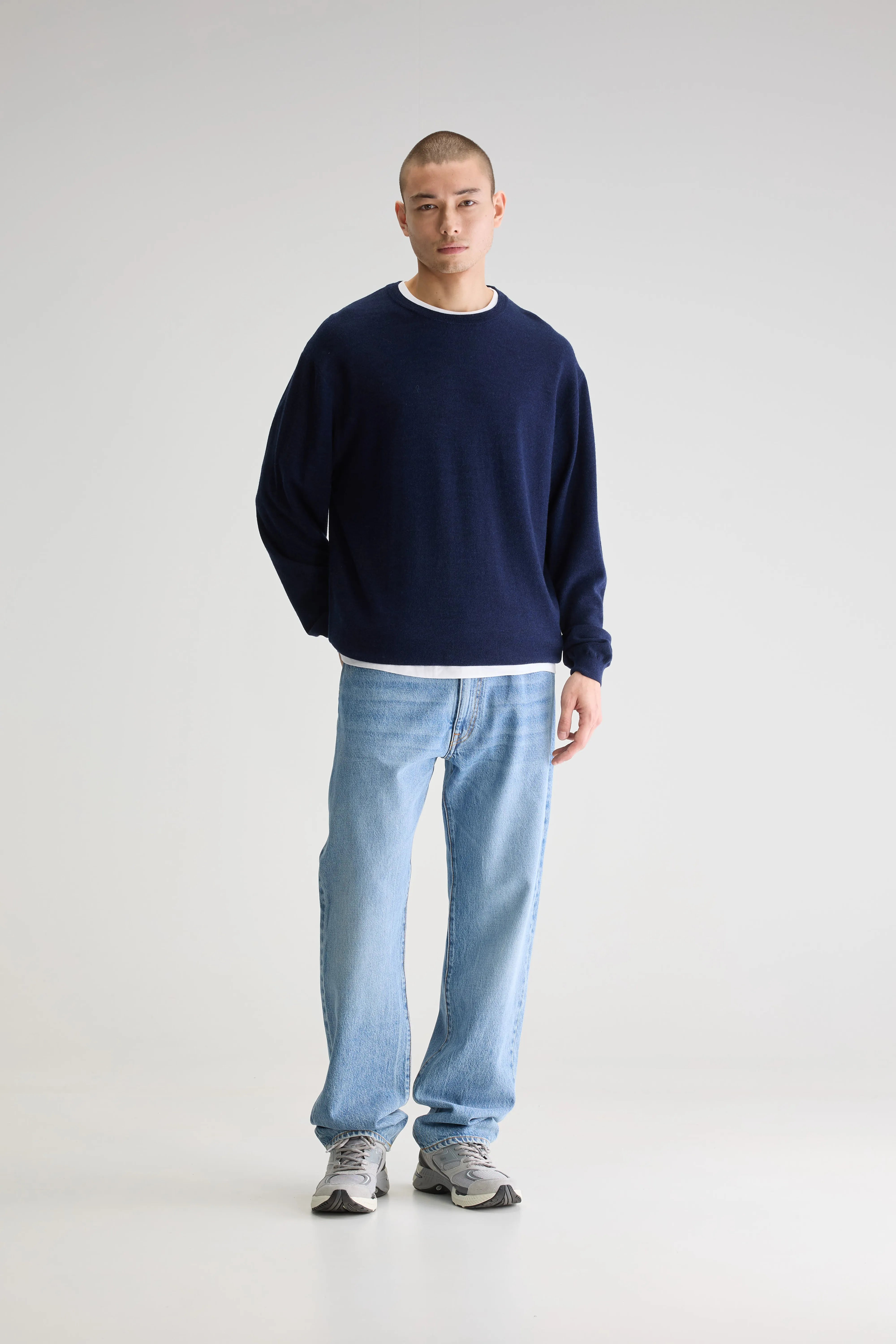 Alomy Crewneck Sweater - Regal blue For Men | Bellerose