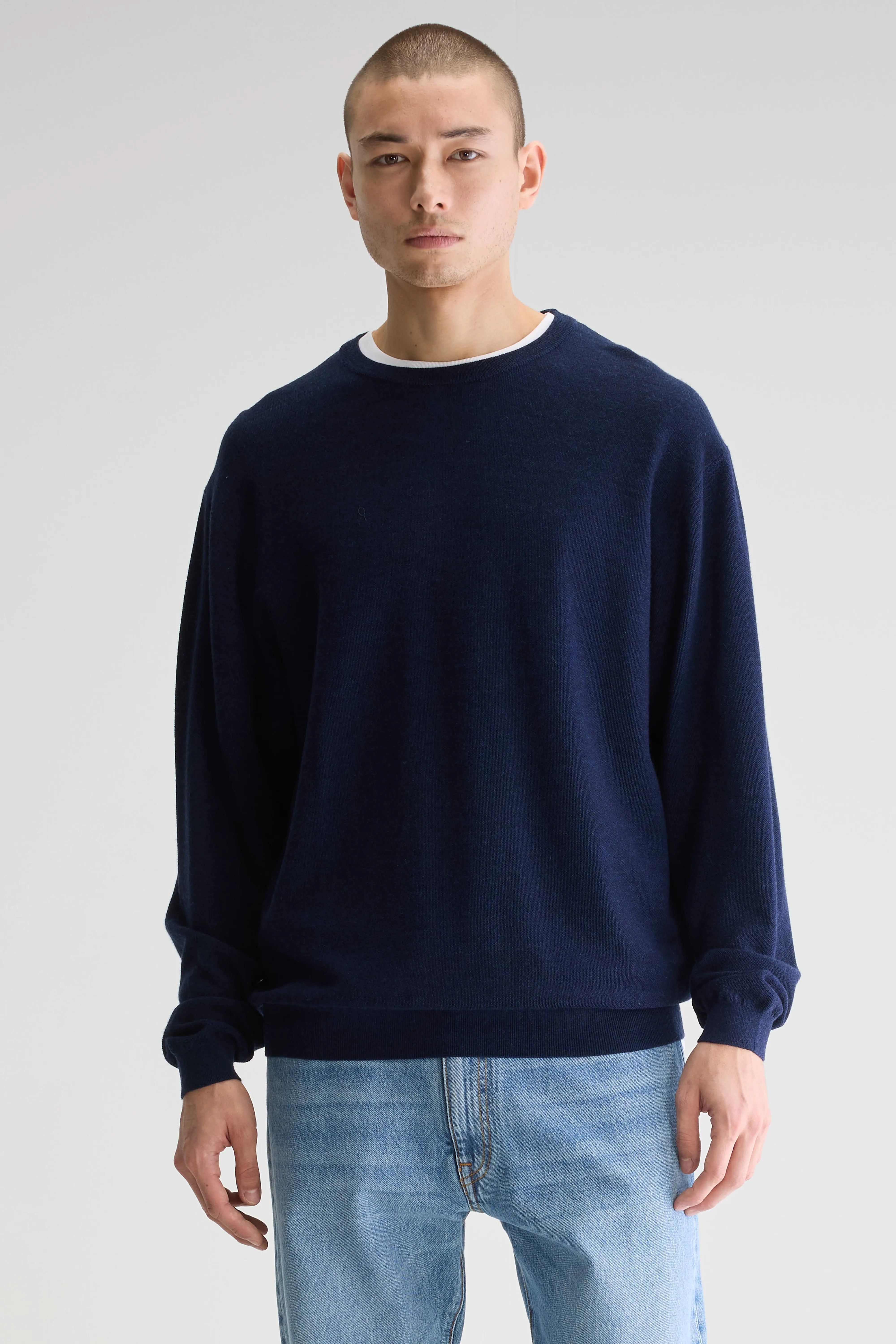 Pull Col Rond Alomy - Regal blue Pour Homme | Bellerose