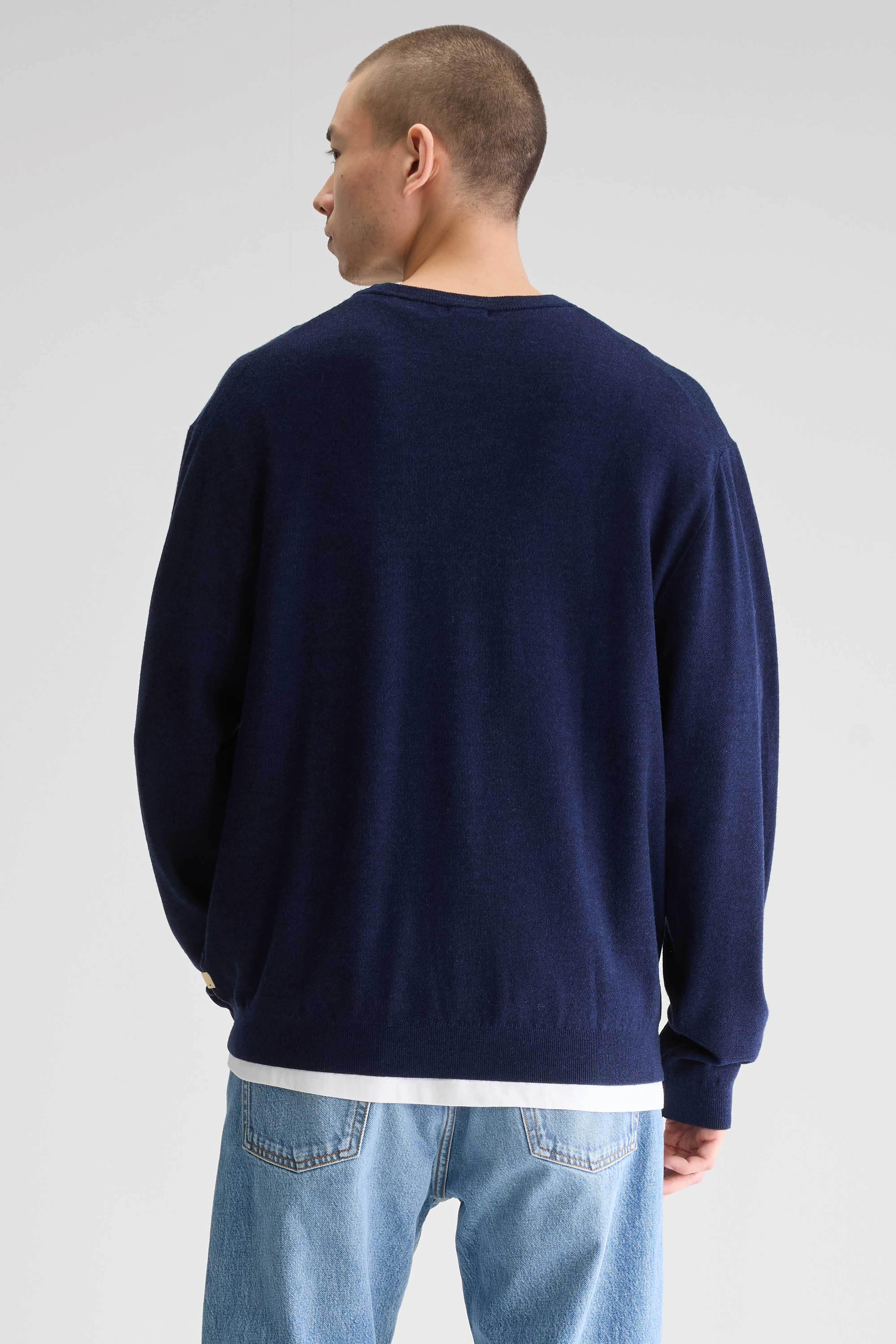 Alomy Crewneck Sweater - Regal blue For Men | Bellerose