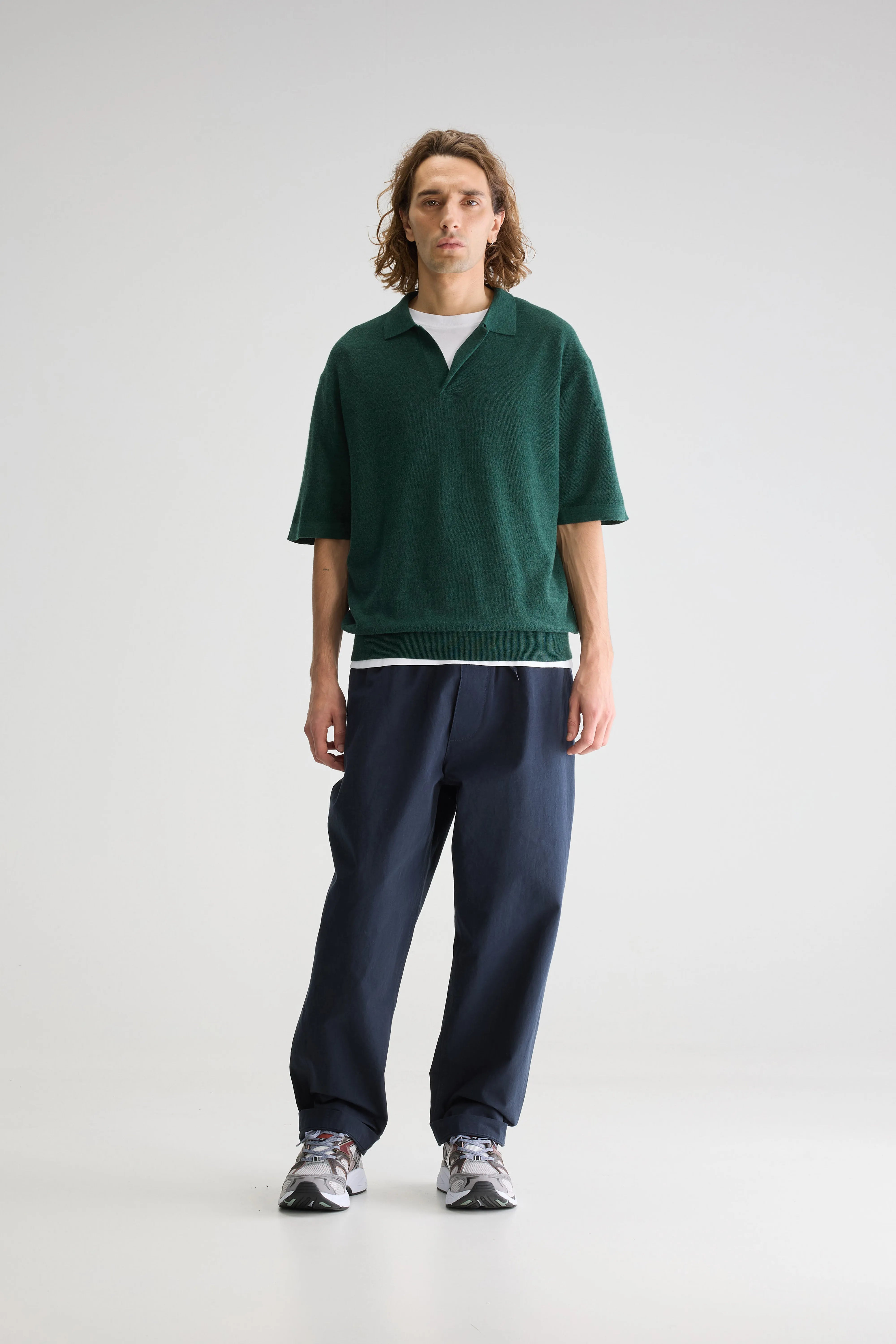 Alosh Relaxed Polo Trui - Sage Voor Heren | Bellerose