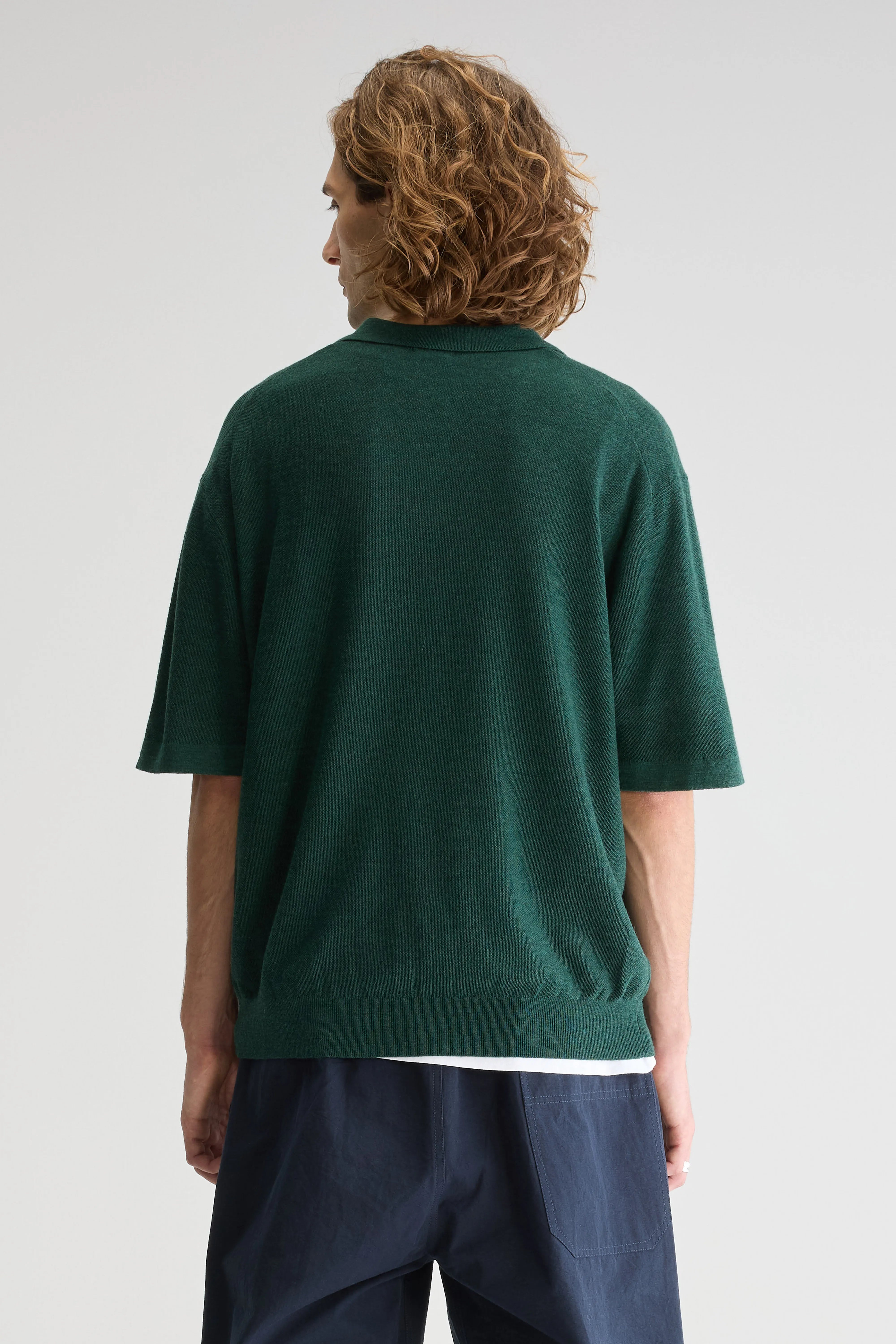 Alosh Relaxed Polo Sweater - Sage For Men | Bellerose