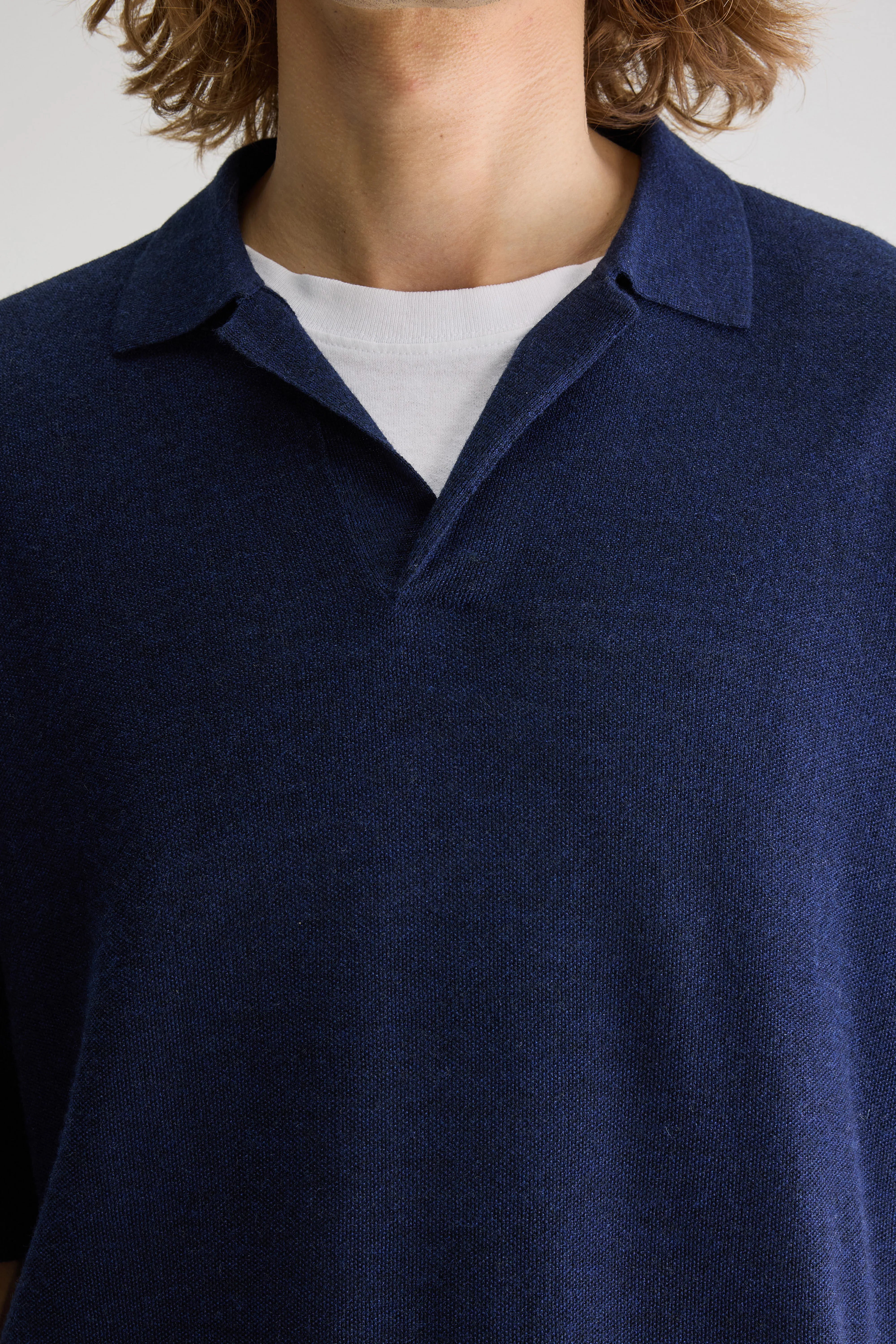 Alosh relaxed polo sweater (251 / M / REGAL BLUE)