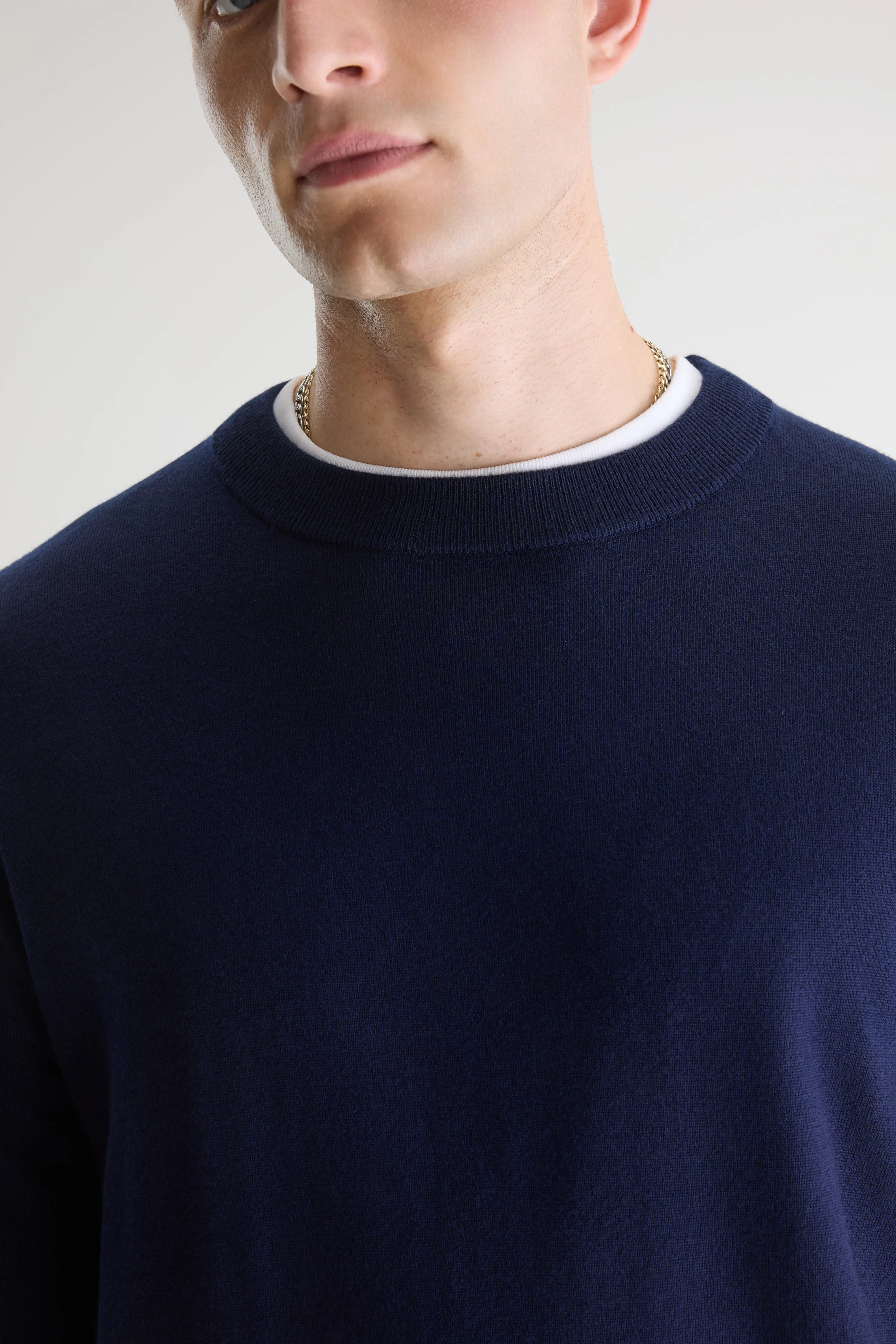 Dilliv Marineblauwe Trui Met Ronde Hals - Navy Voor Heren | Bellerose