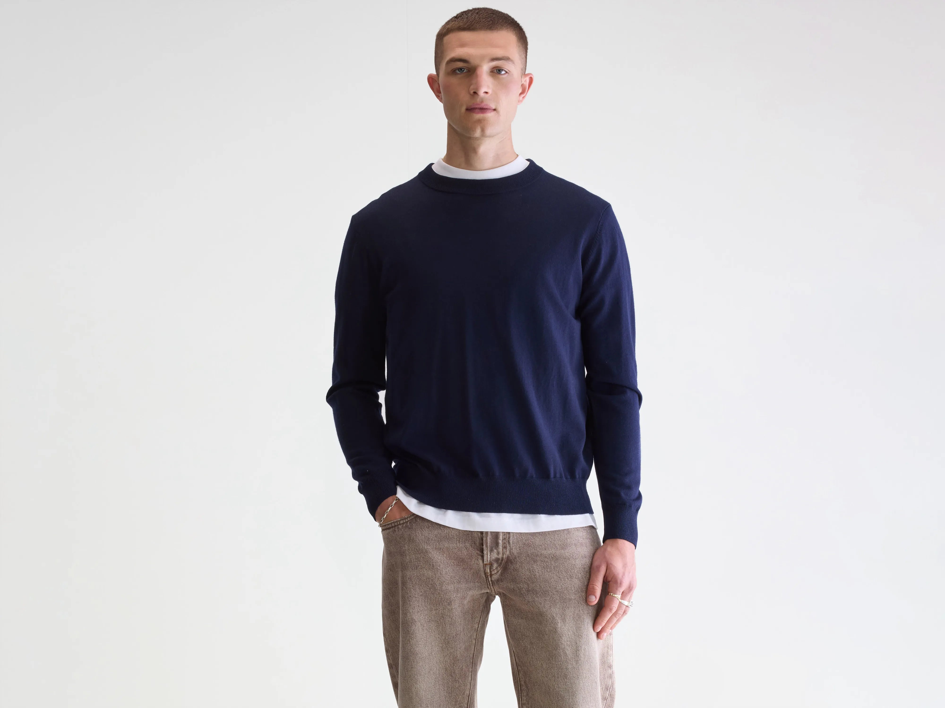 Dilliv crewneck sweater (251 / M / NAVY)