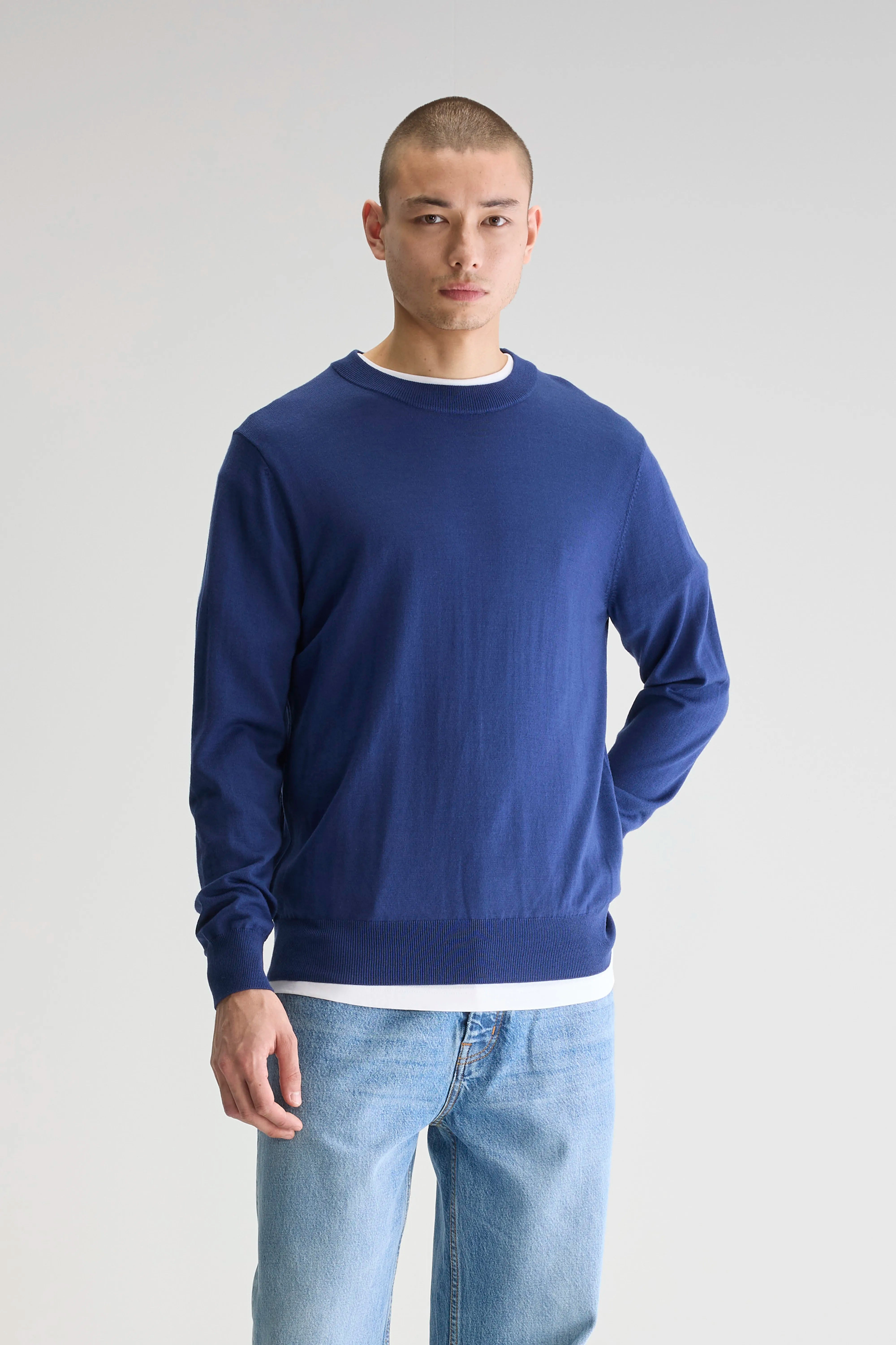 Pull Col Rond Dilliv - Petrol Pour Homme | Bellerose