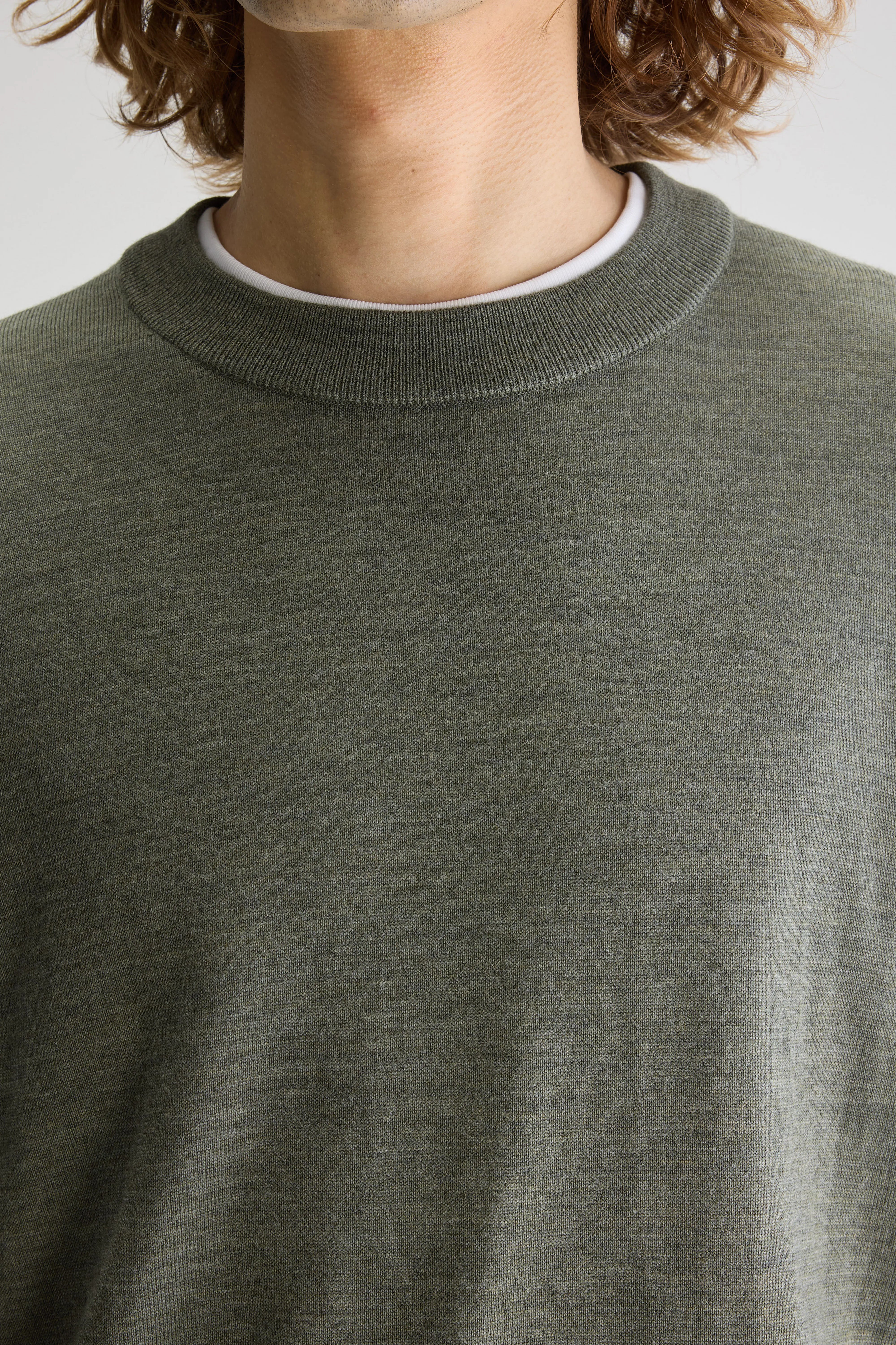 Dilliv Crewneck Sweater - Dusty olive For Men | Bellerose