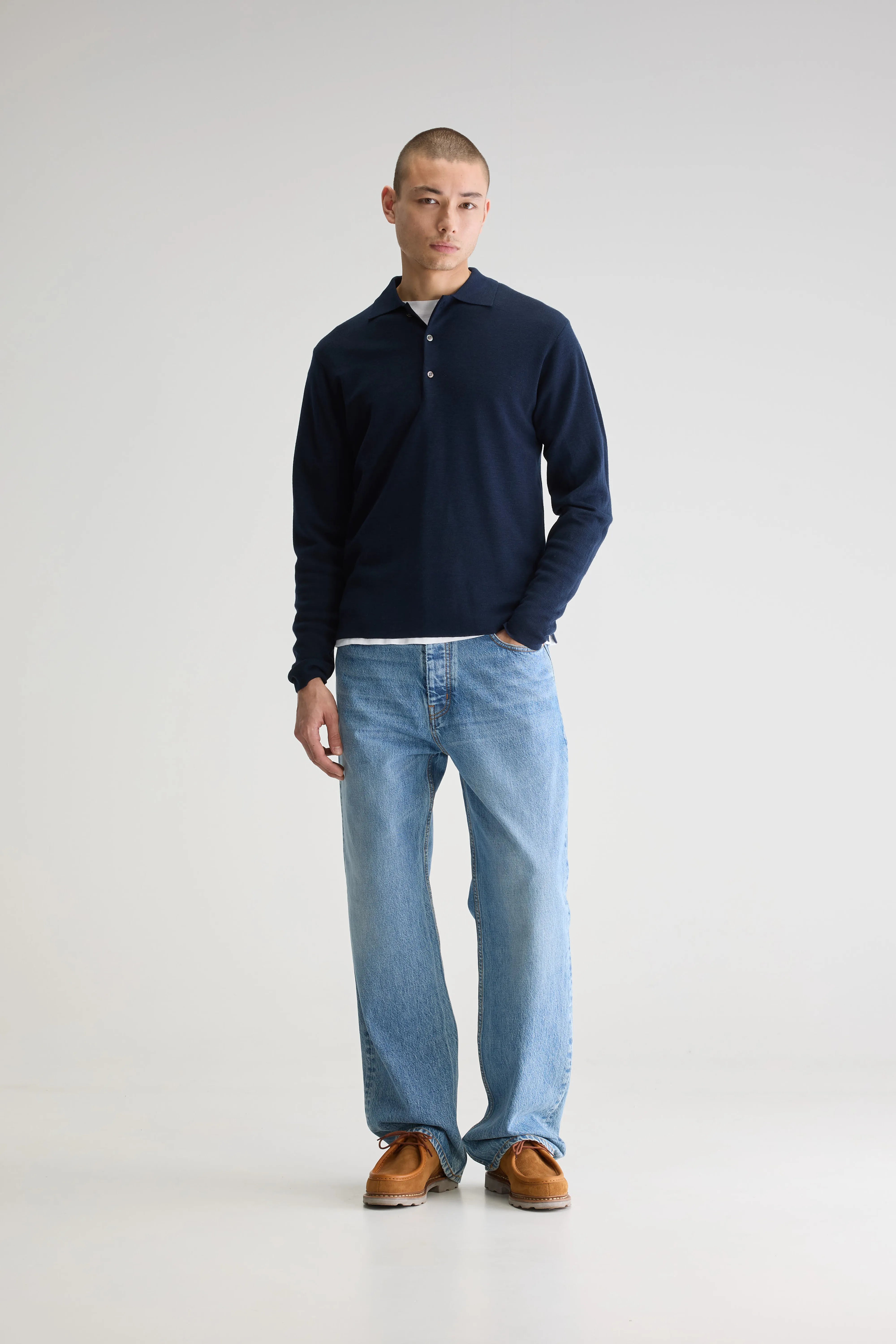 Dynay slim polo sweater (251 / M / NAVY)