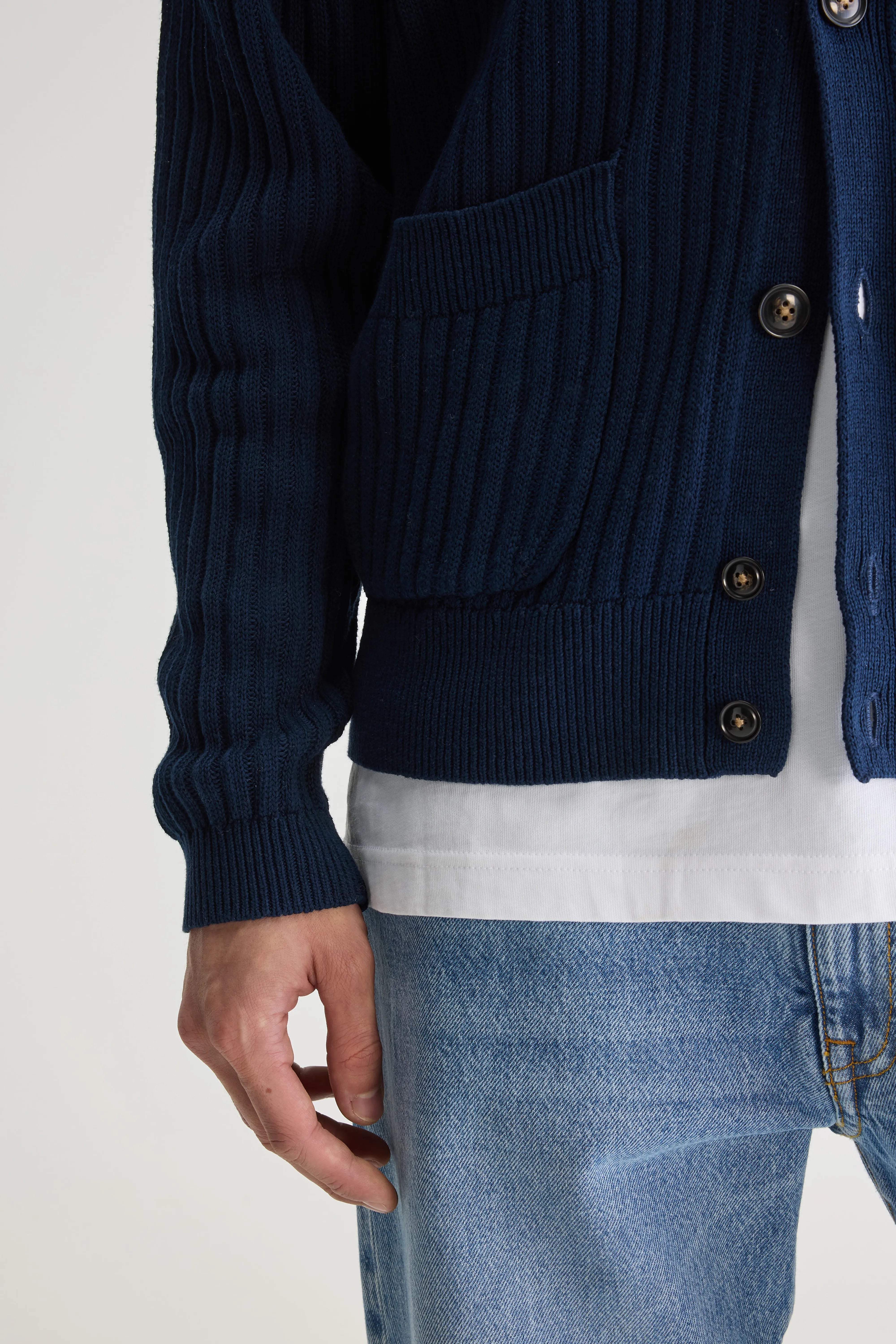 Asico v-neck cardigan (251 / M / NAVY)