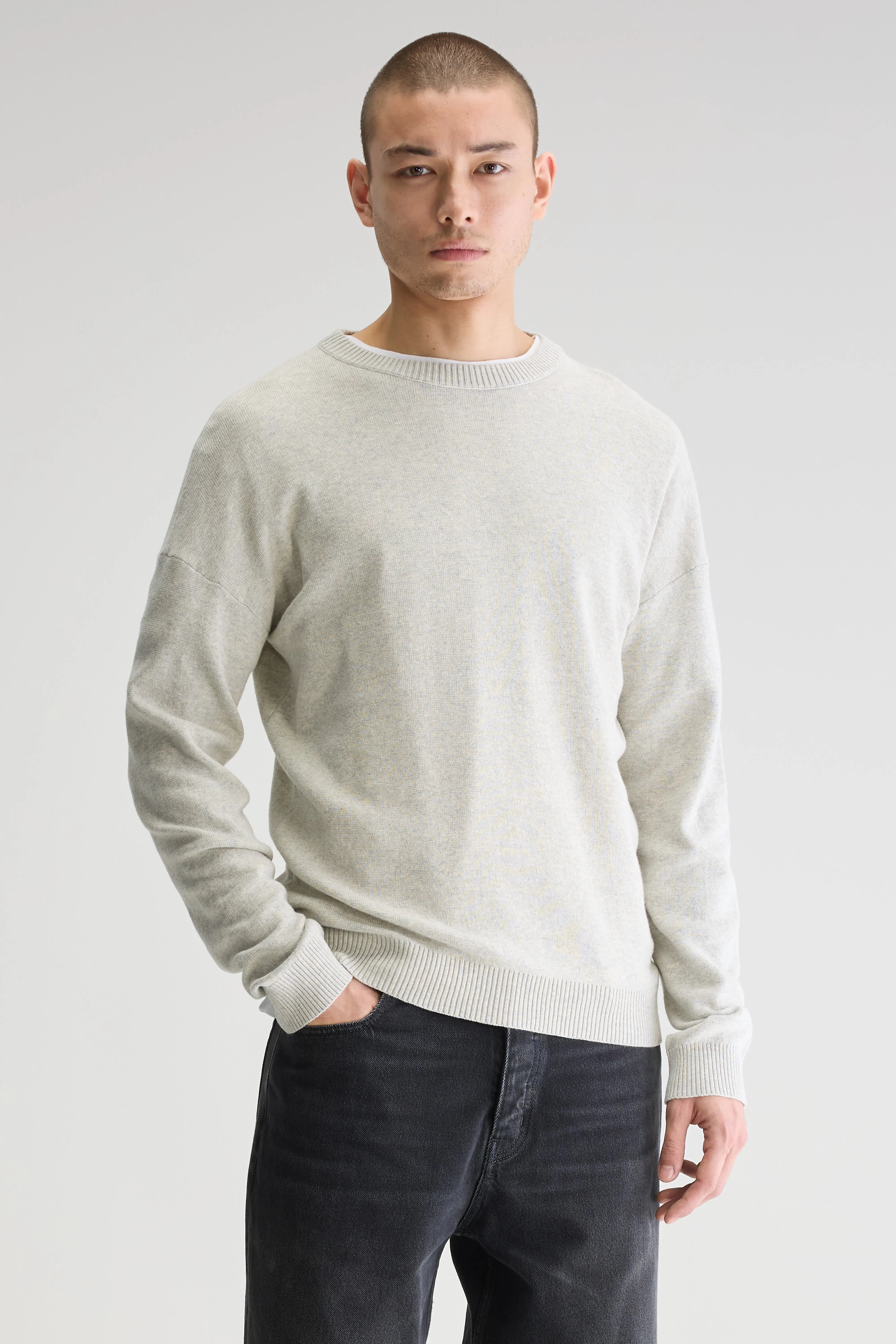 Pull Col Rond Gema - Craie Pour Homme | Bellerose