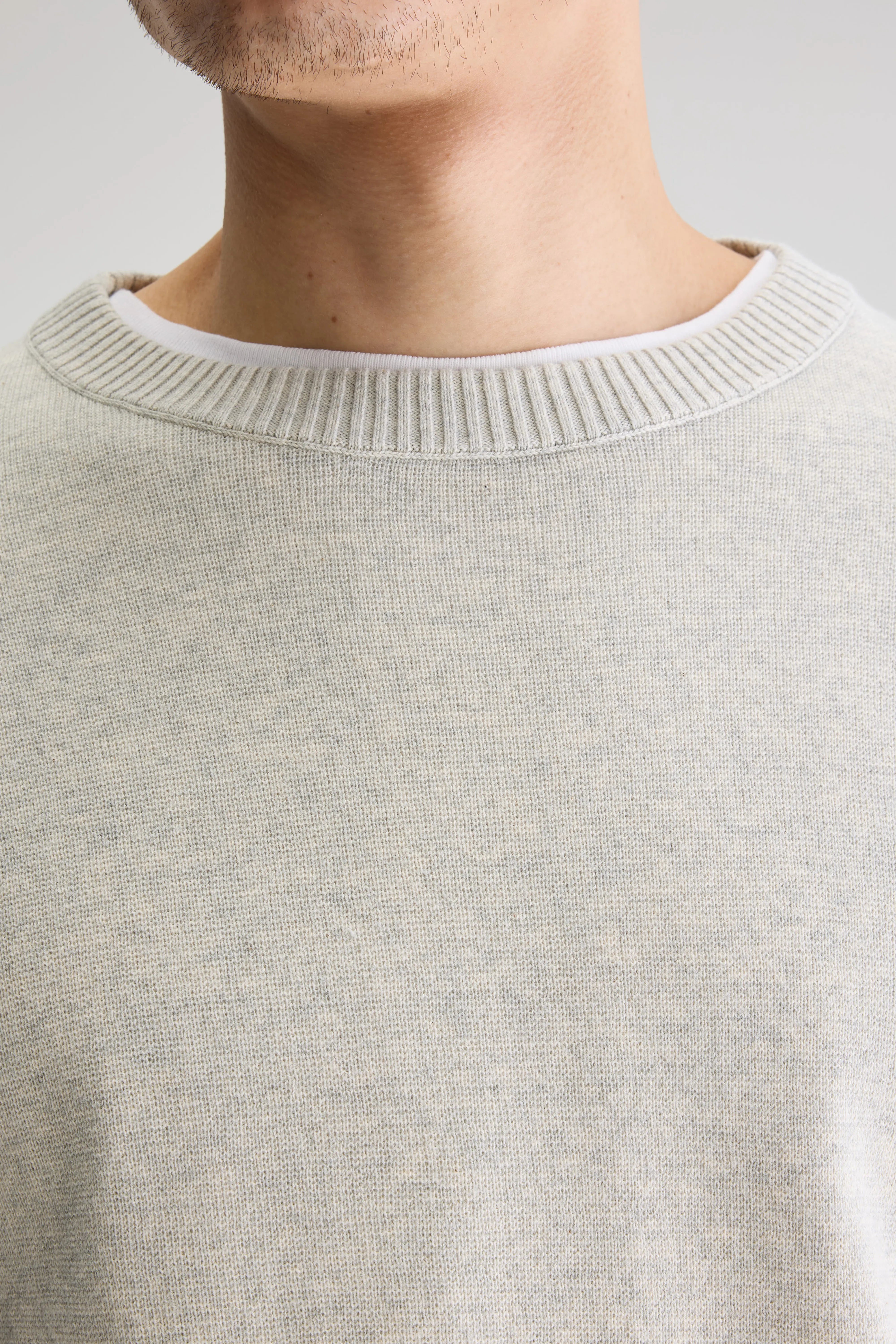 Pull Col Rond Gema - Craie Pour Homme | Bellerose