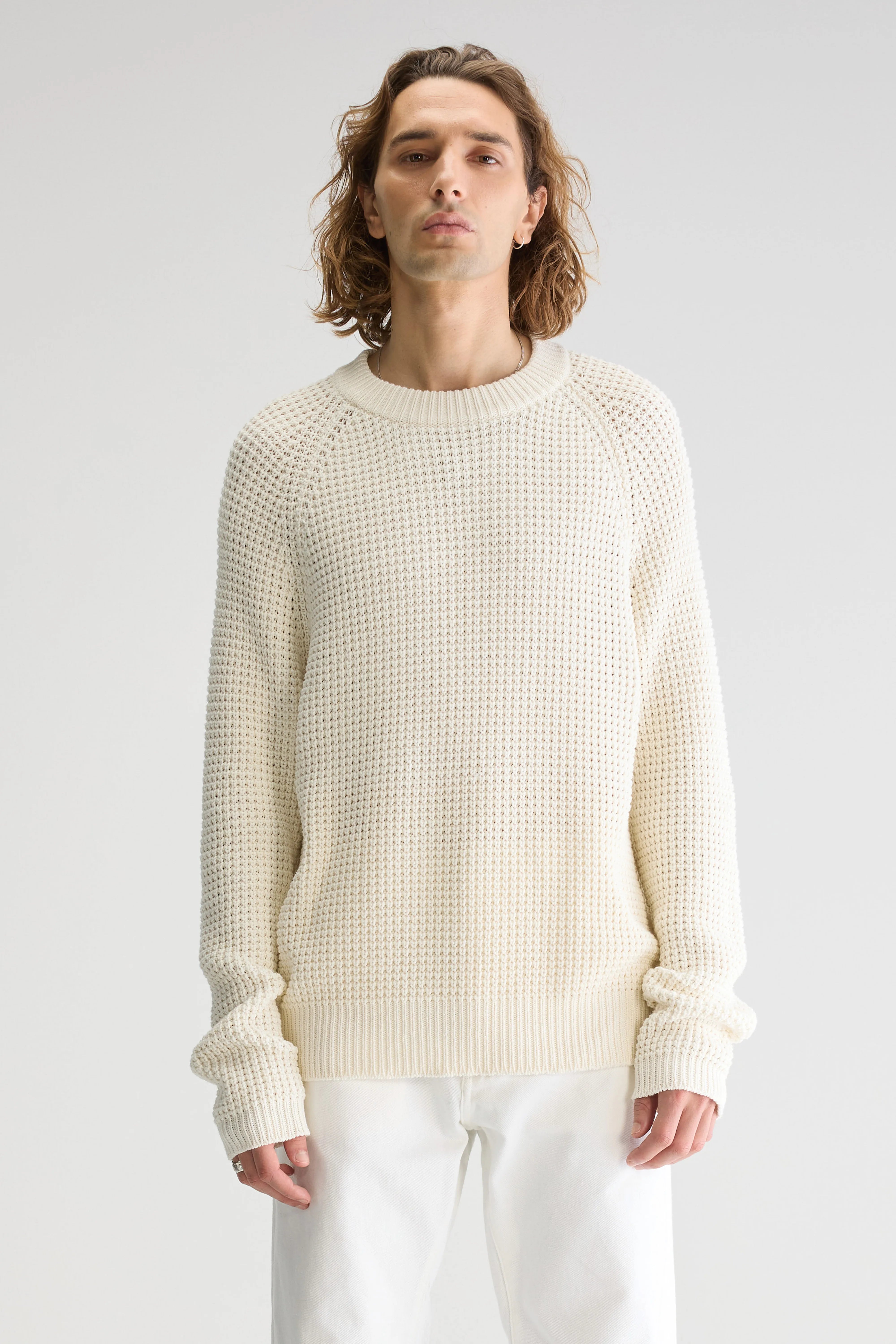 Pull Col Rond Grack - Off white Pour Homme | Bellerose