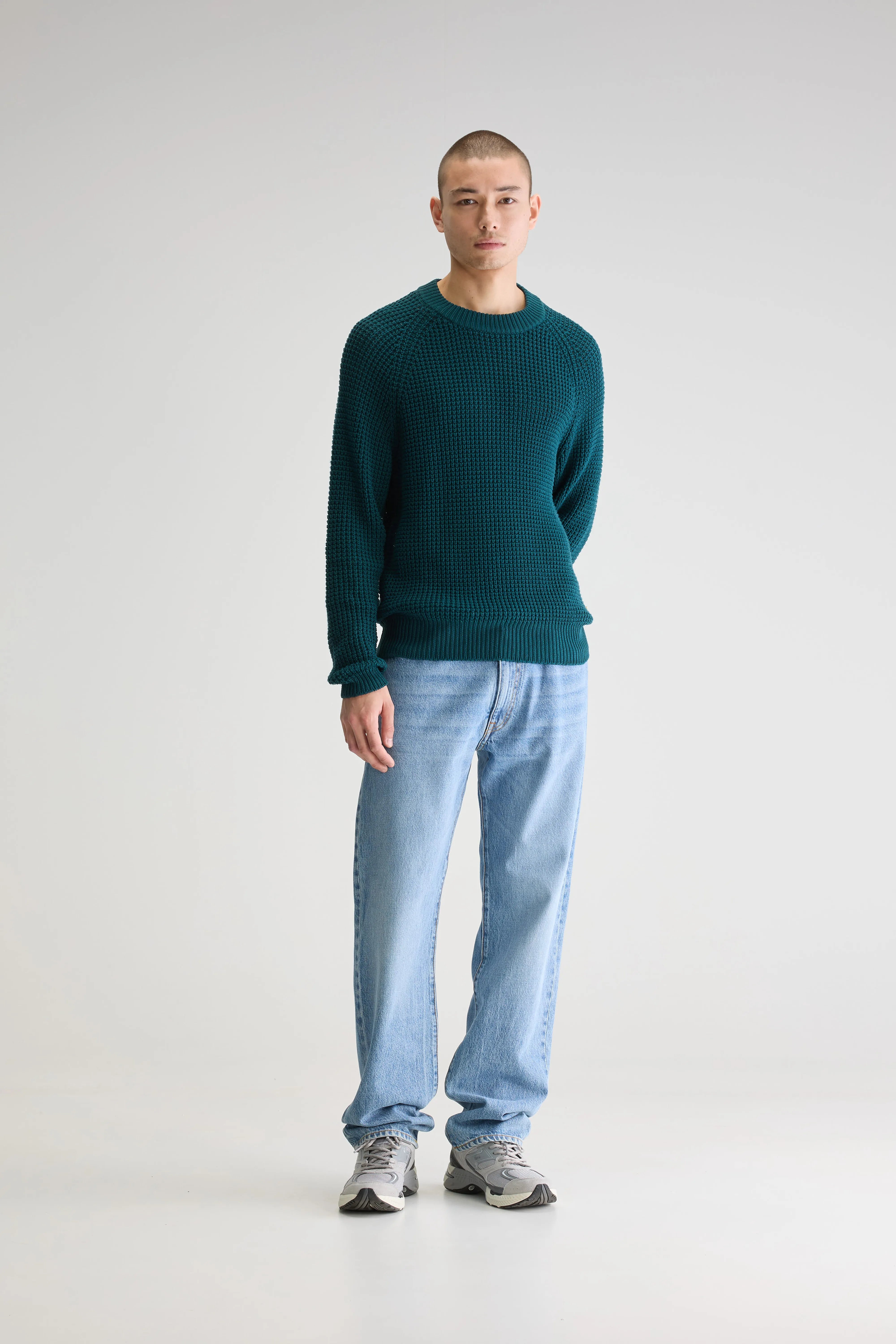 Pull Col Rond Grack - Teal Pour Homme | Bellerose