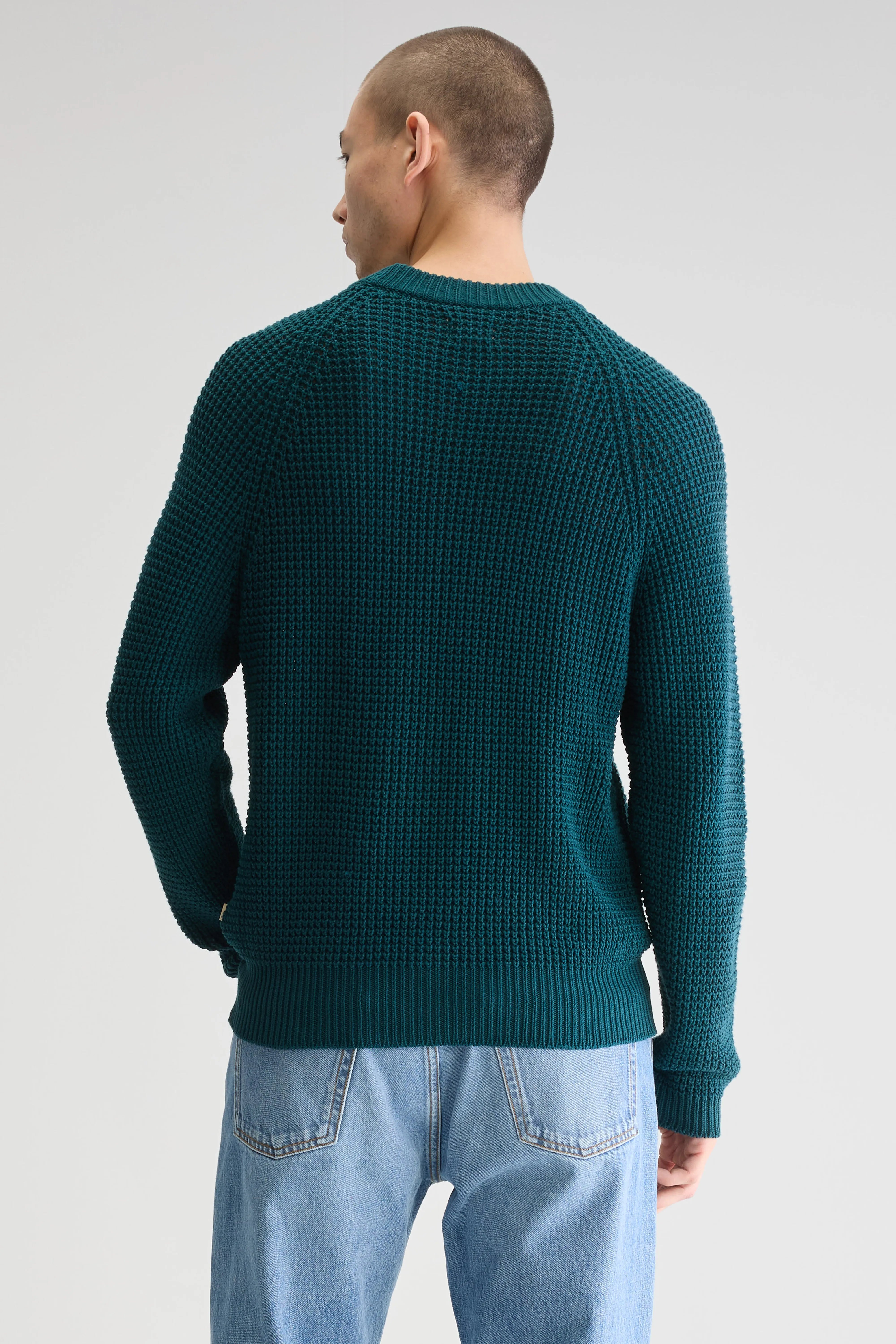 Grack Crewneck Sweater - Teal For Men | Bellerose