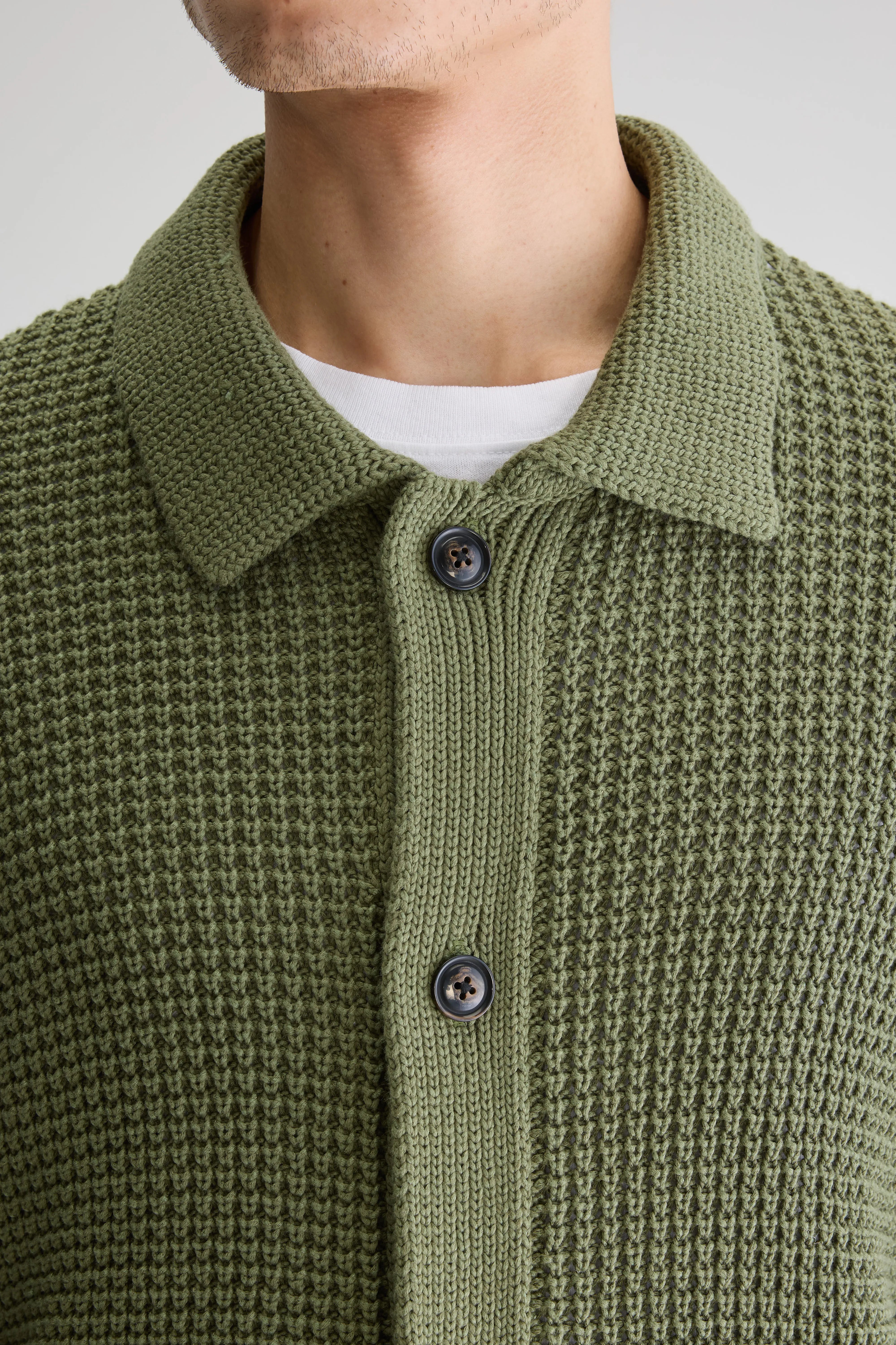 Graip Losse Cardigan - Kaki Voor Heren | Bellerose