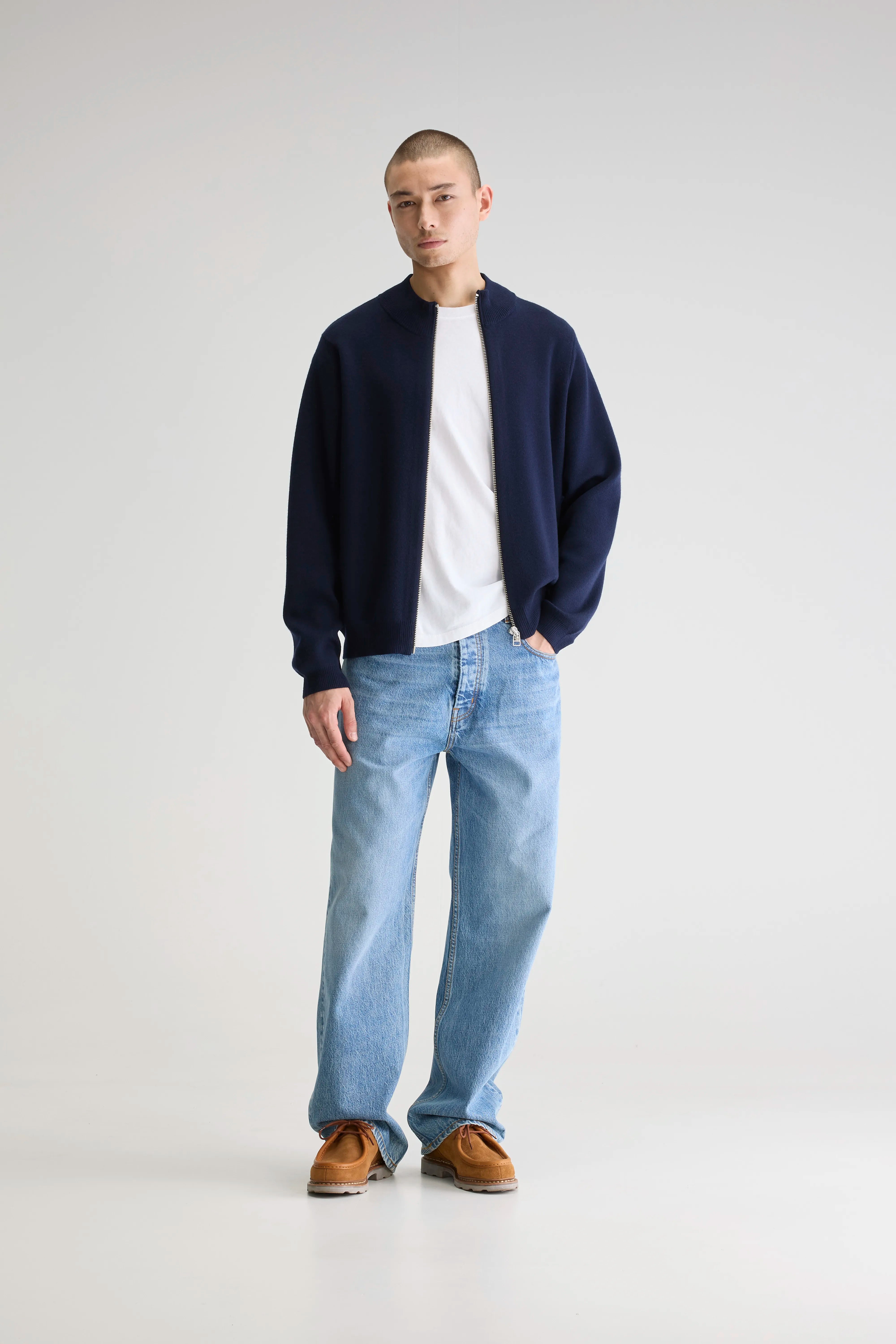 Dillat Cardigan Met Rits - Navy Voor Heren | Bellerose