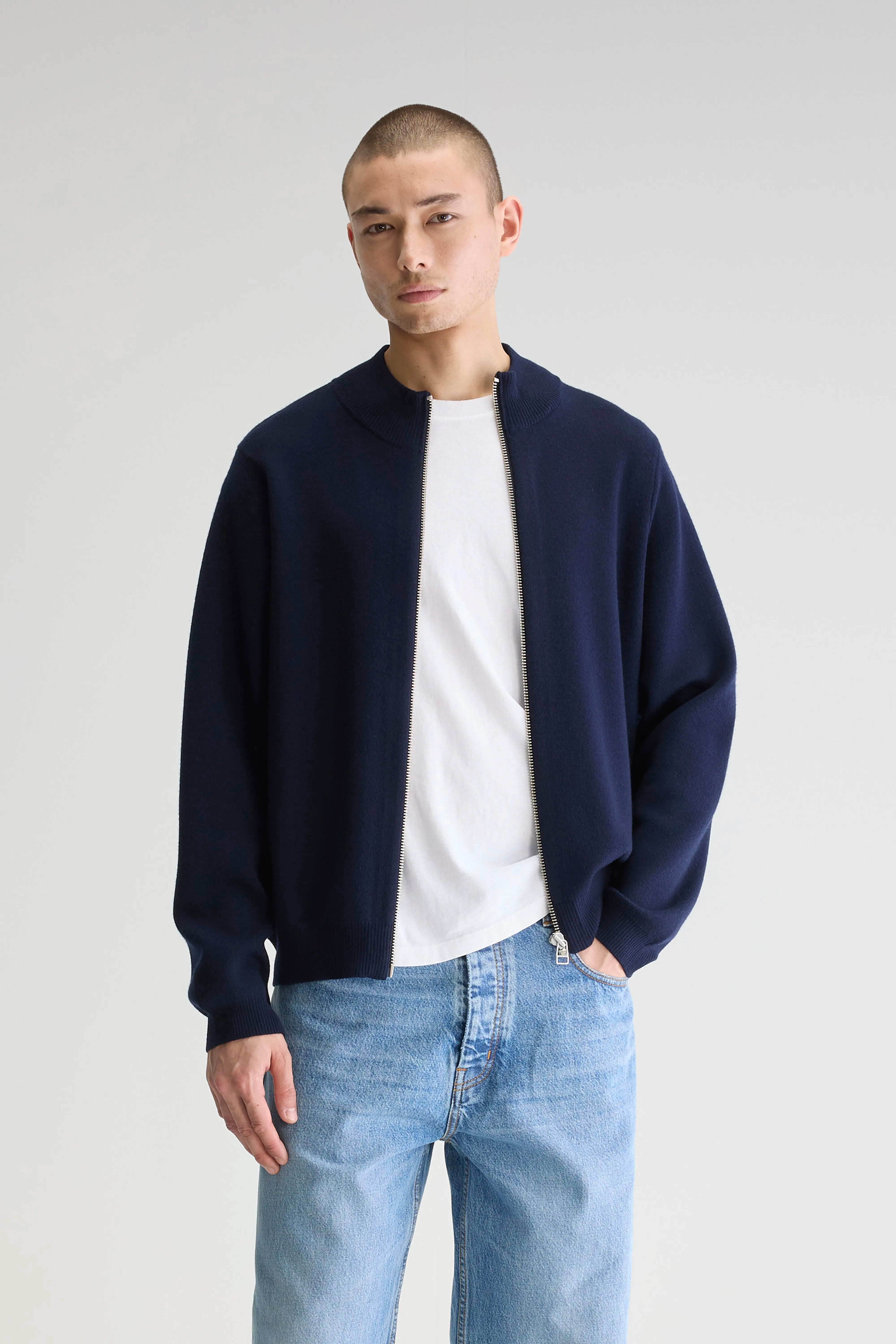 Dillat cardigan met rits (251 / M / NAVY)