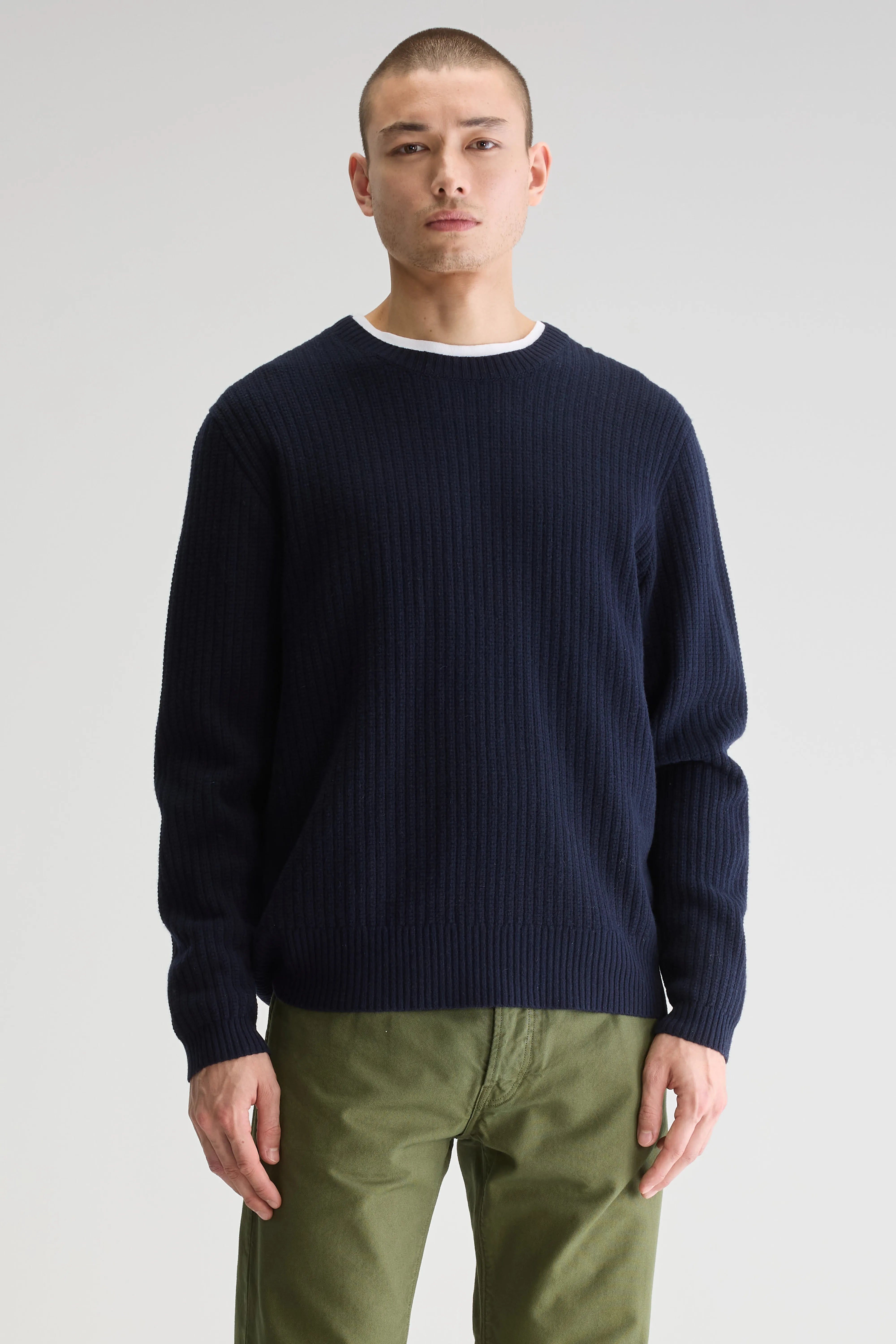 Pull Col Rond Geivy - Navy Pour Homme | Bellerose