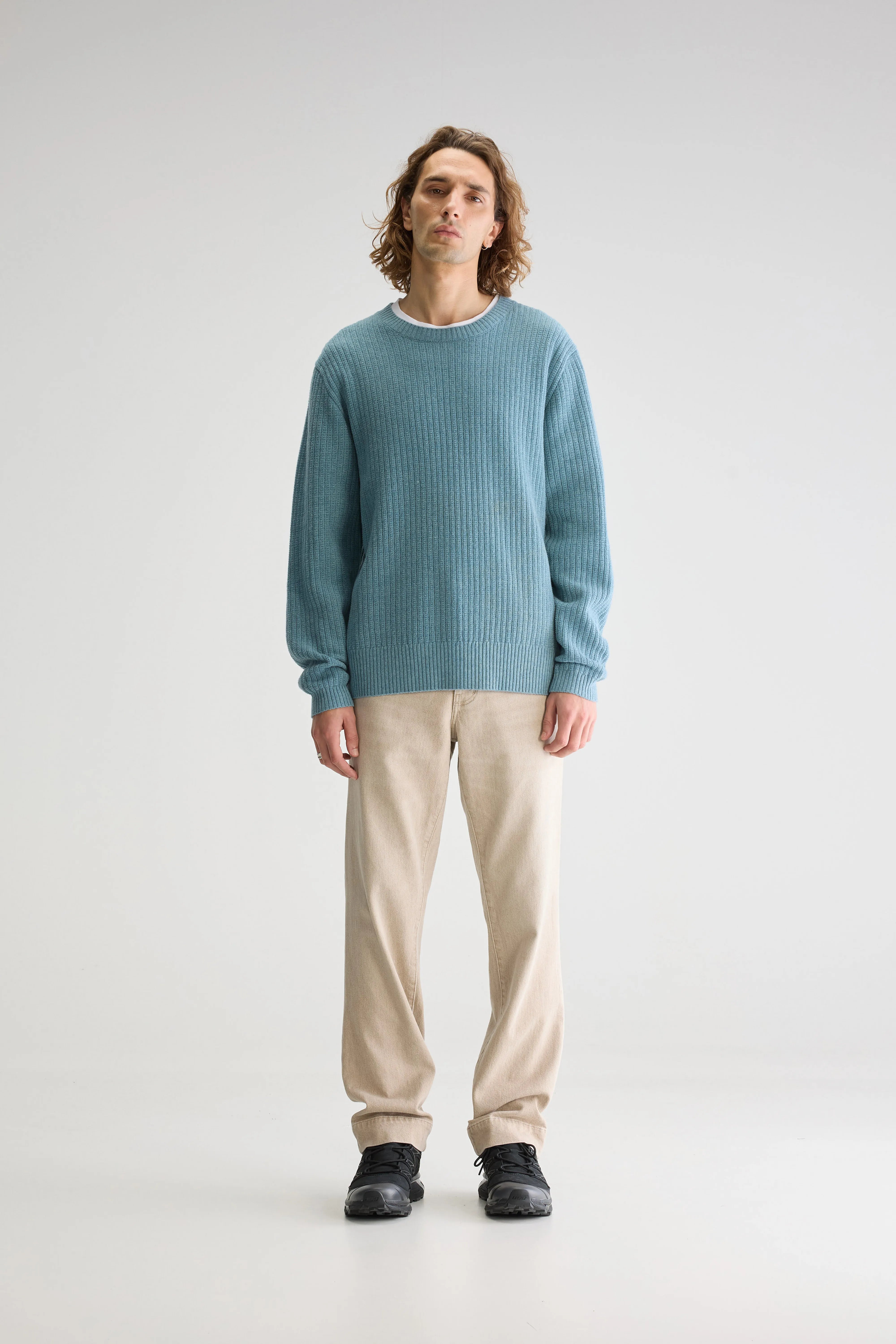 Geivy Crewneck Sweater - Blue eyes For Men | Bellerose