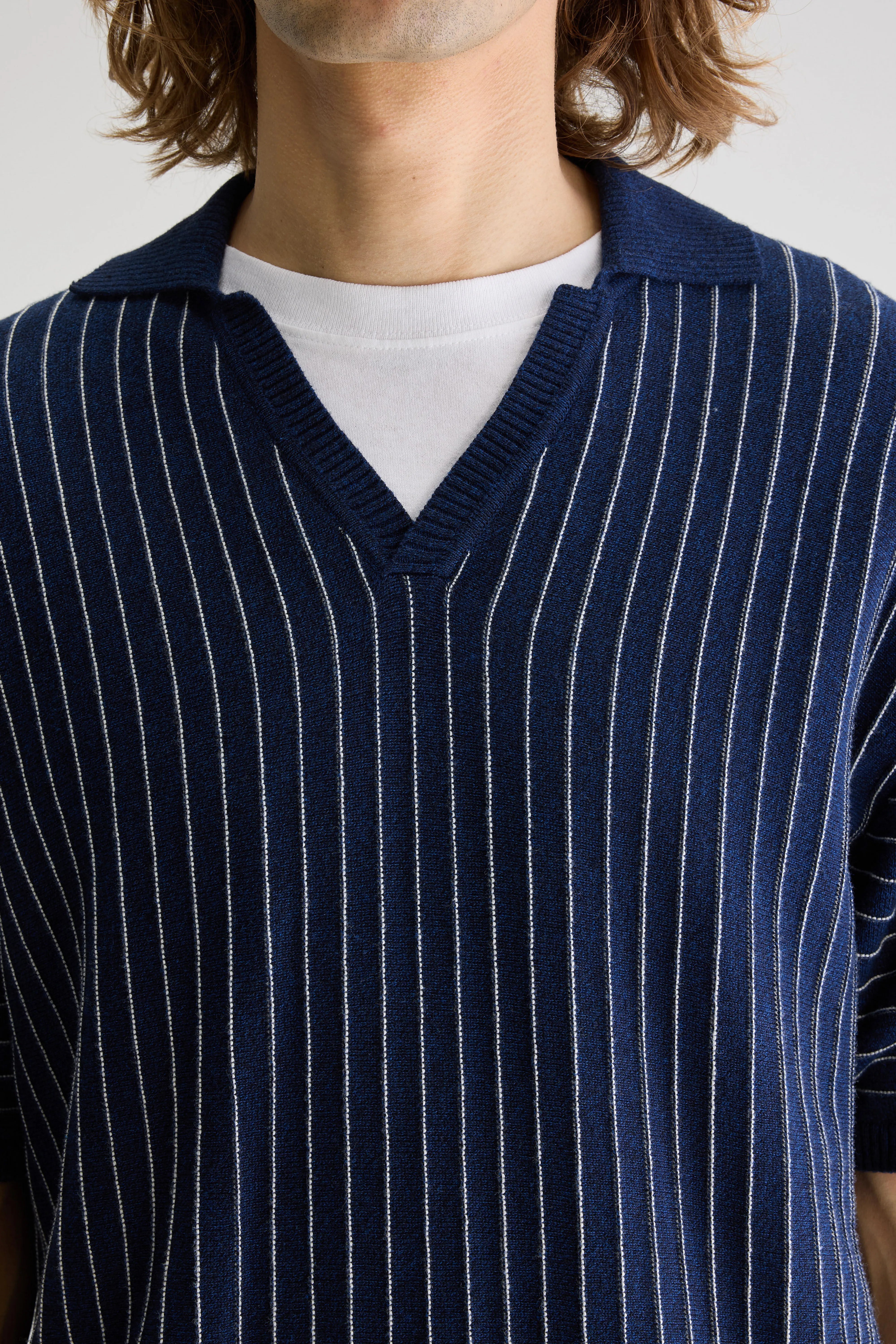 Gempo Regular Polo Sweater - Oyster / Parker For Men | Bellerose