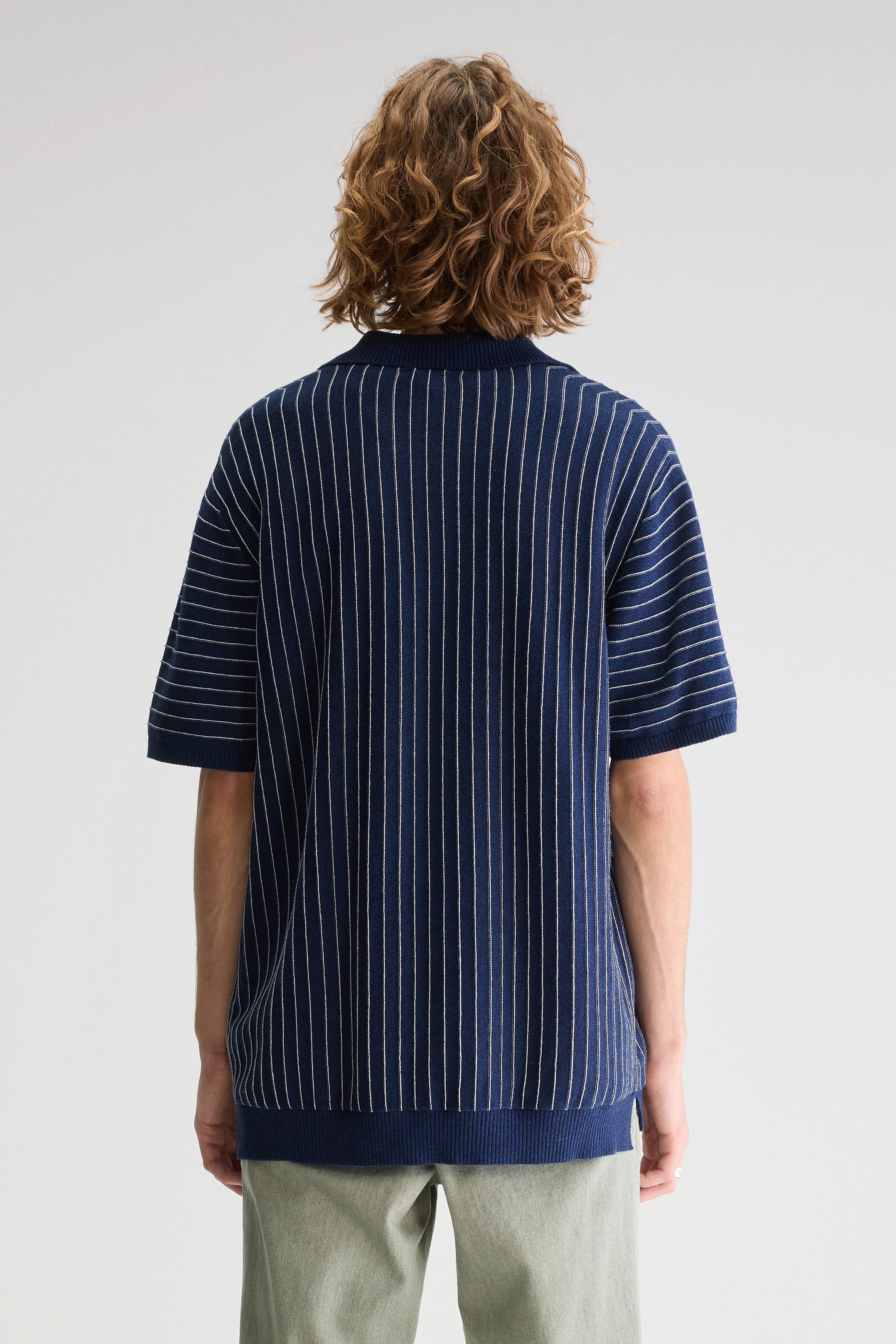 Gempo Regular Polo Sweater - Oyster / Parker For Men | Bellerose