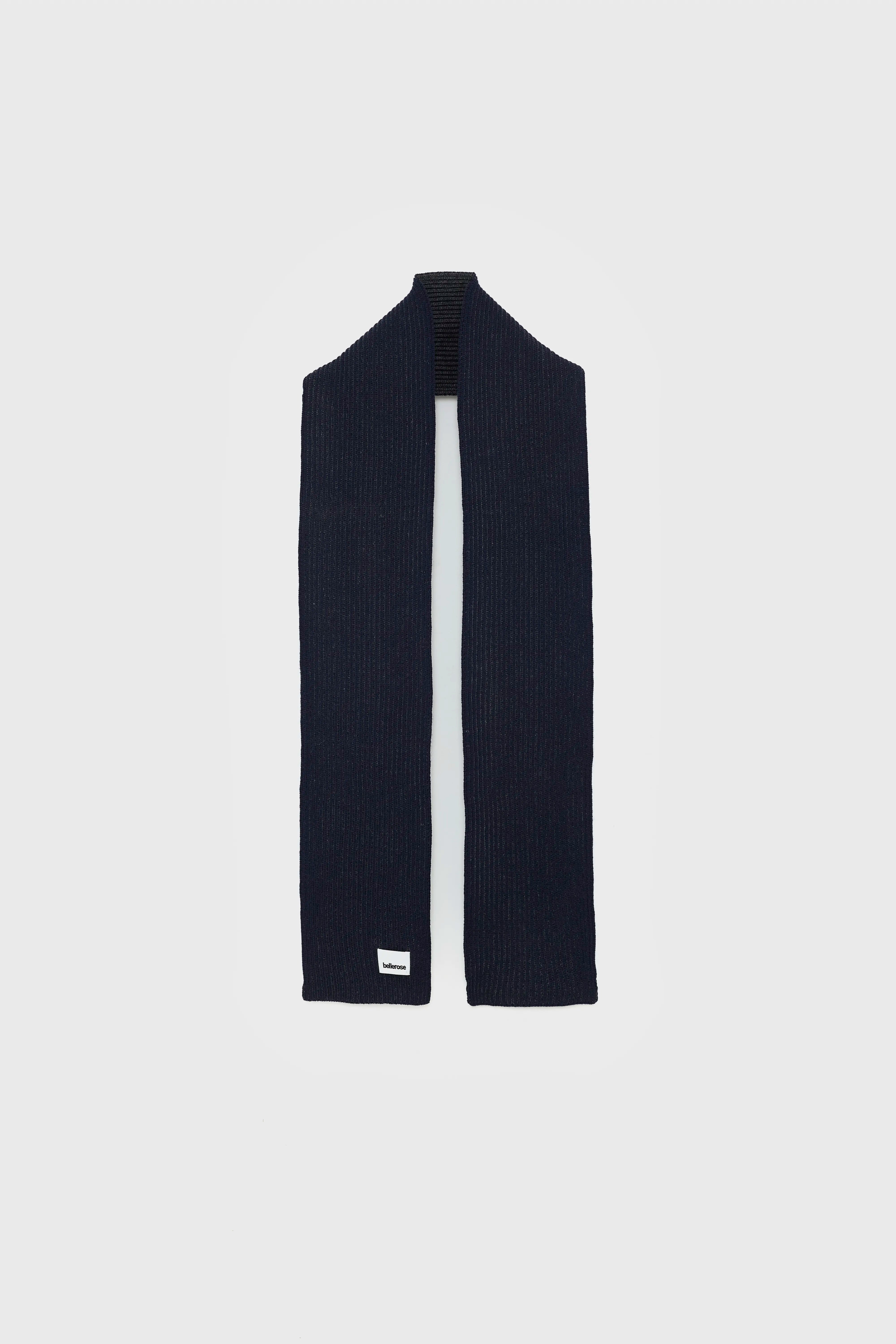 Sonac Ribbed Knit Scarf - Charcoal / Parker For Men | Bellerose