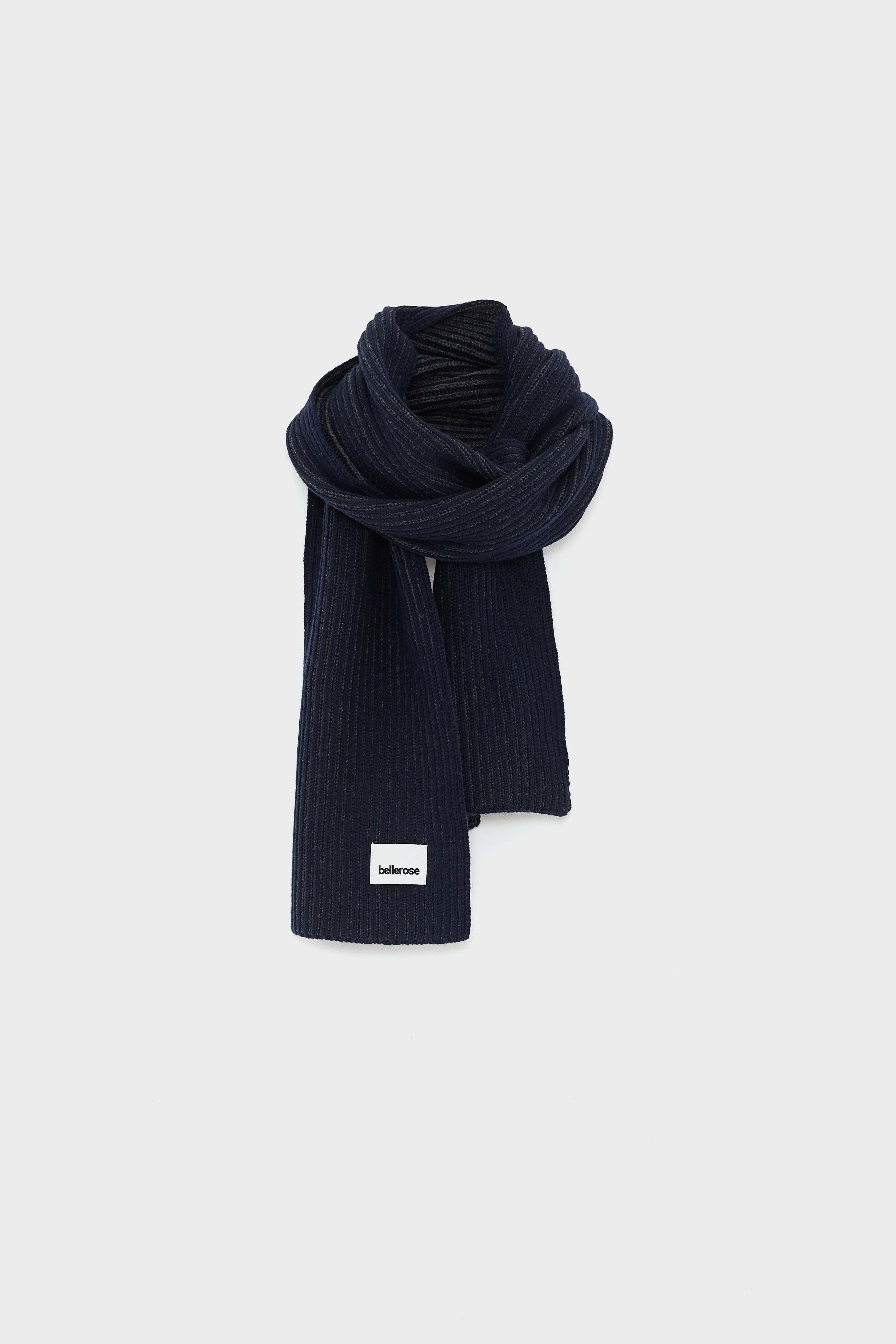Sonac Ribbed Knit Scarf - Charcoal / Parker For Men | Bellerose