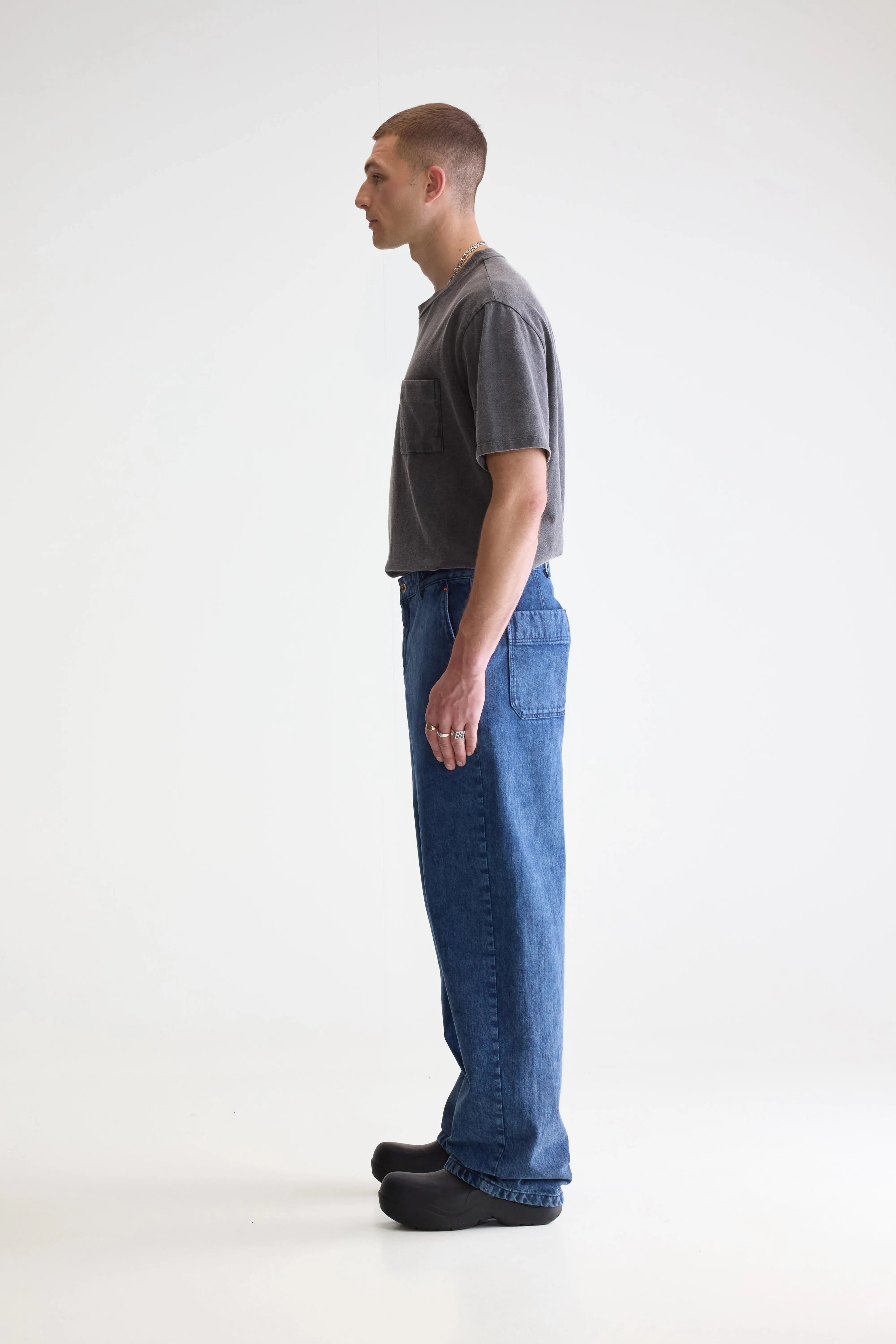 Pole Relaxed Trousers - Blue snow For Men | Bellerose
