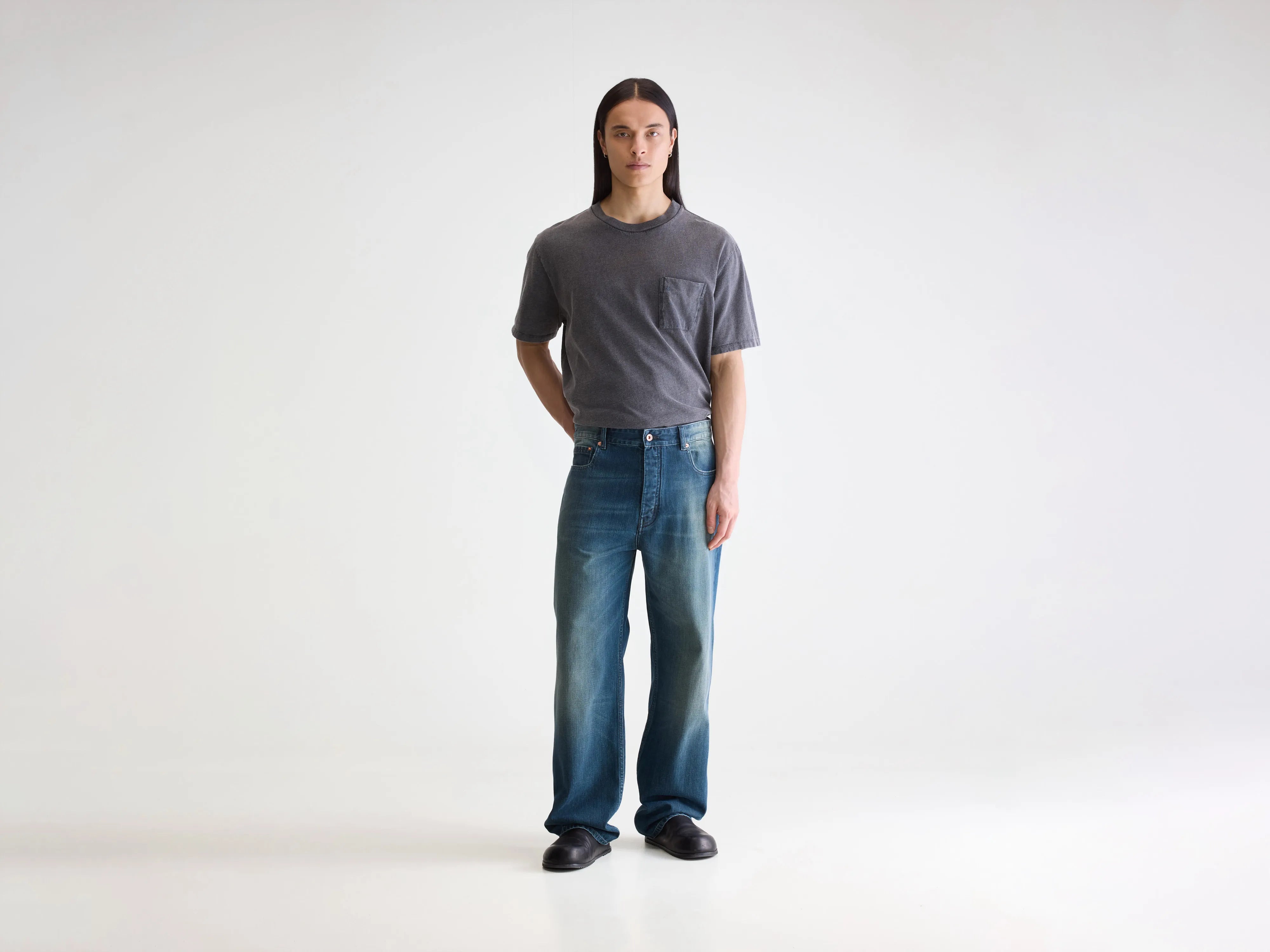 Denim N. 08 rechte jeans (252 / M / USED PETROL)