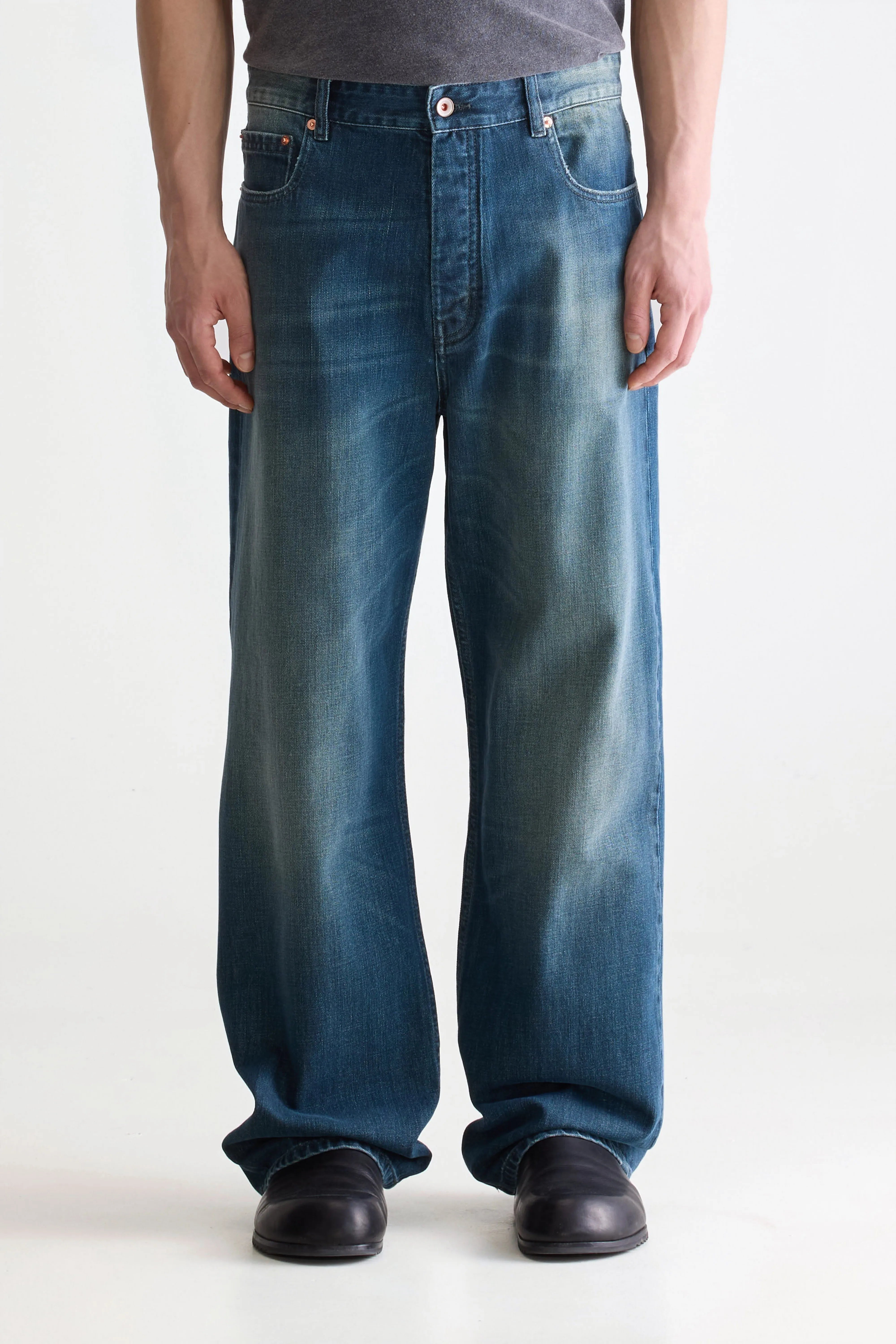 Denim N. 08 Straight Jeans - Used petrol For Men | Bellerose