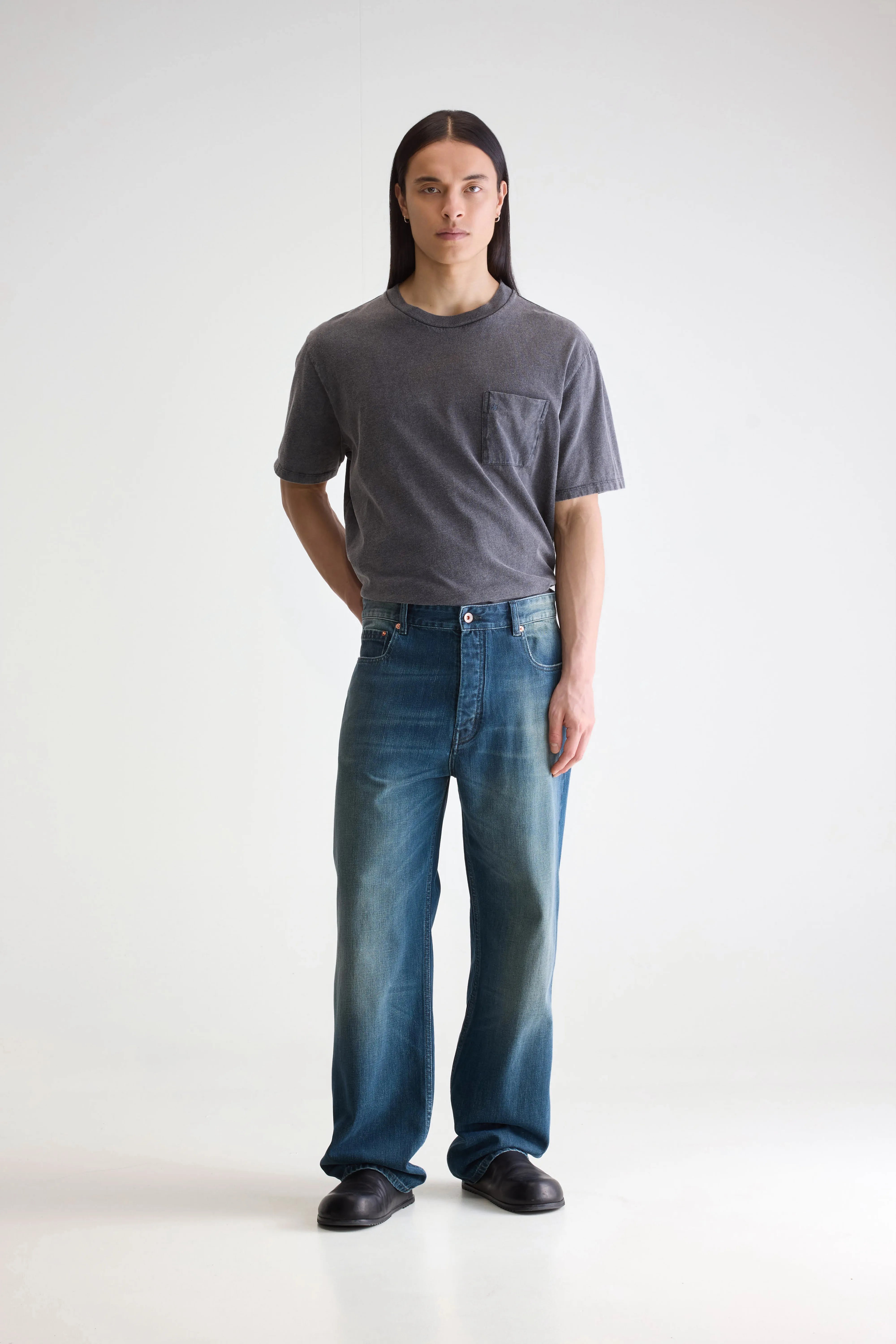 Denim N. 08 Straight Jeans - Used petrol For Men | Bellerose