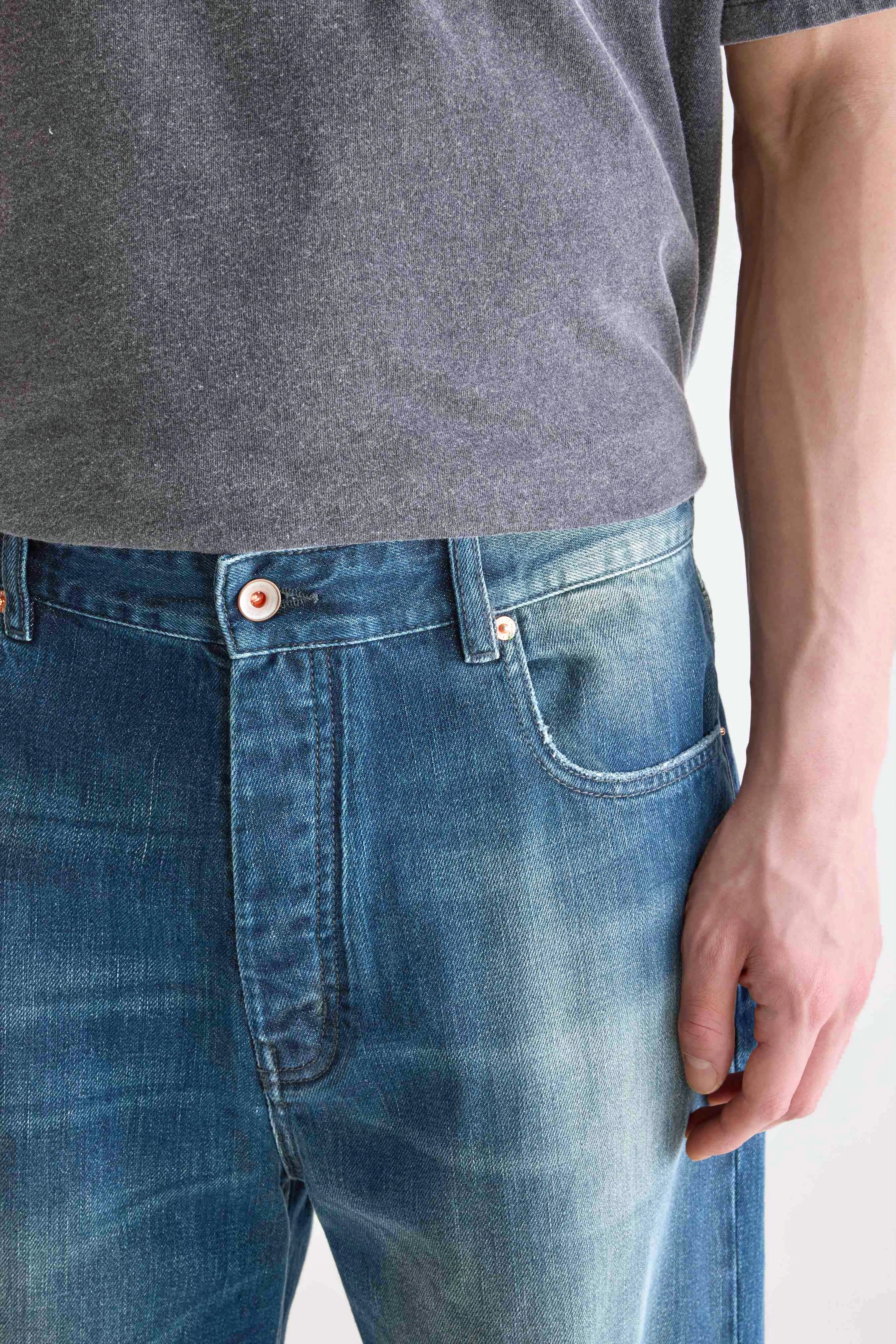 Denim N. 08 rechte jeans (252 / M / USED PETROL)