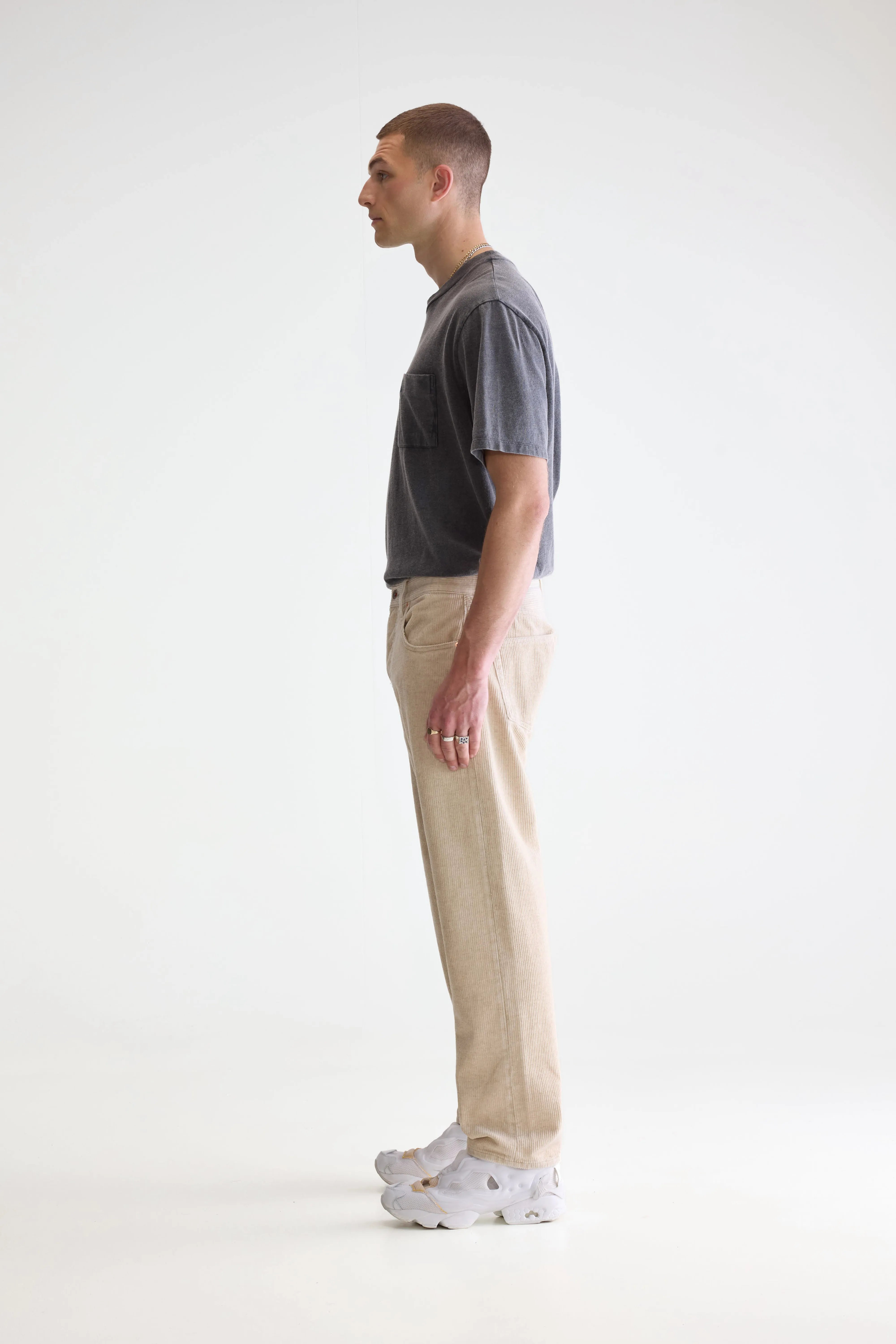 Percy Relaxed Trousers - Calcaire For Men | Bellerose
