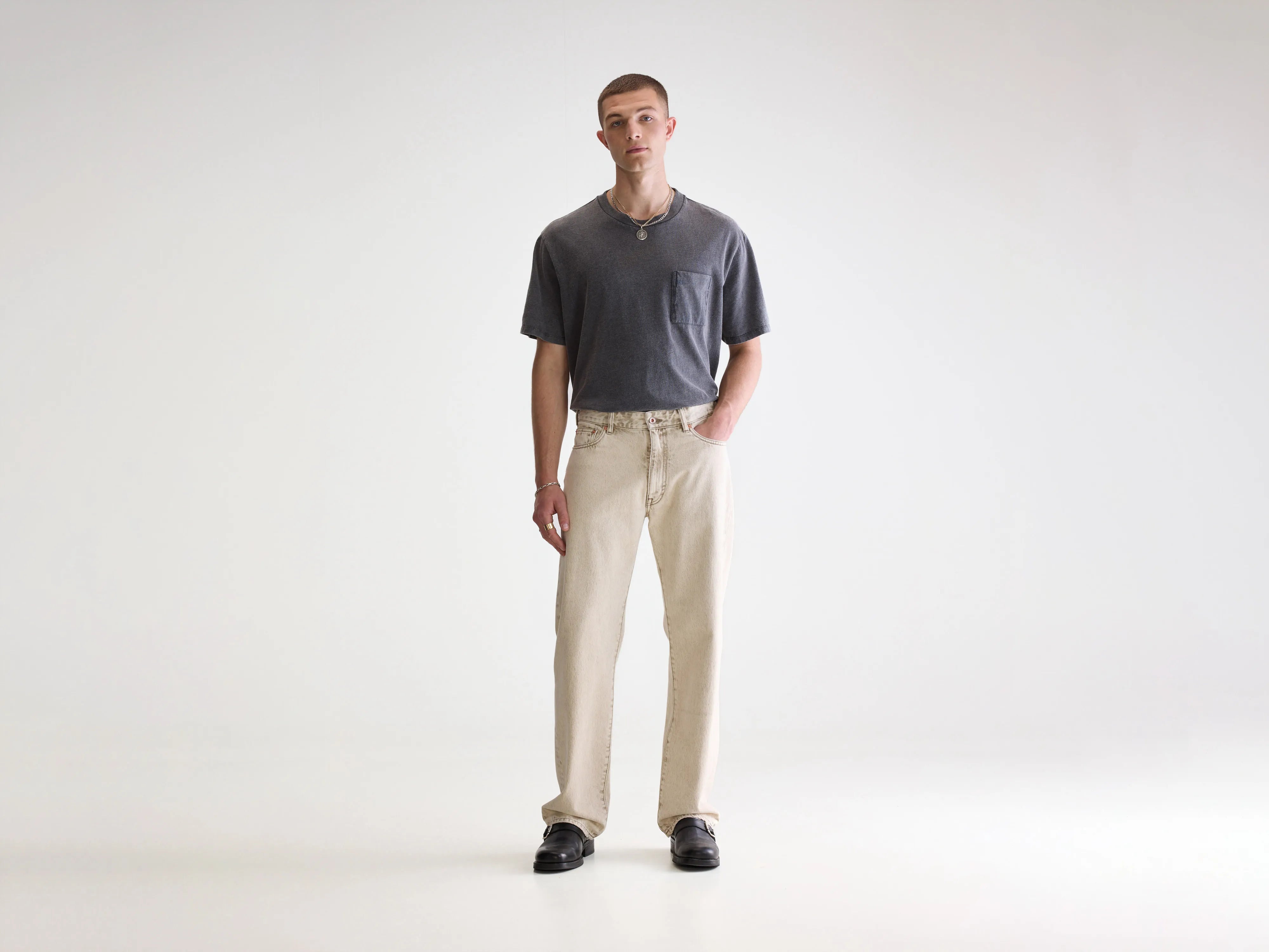 Denim N. 09 straight jeans (252 / M / BEIGE SNOW)