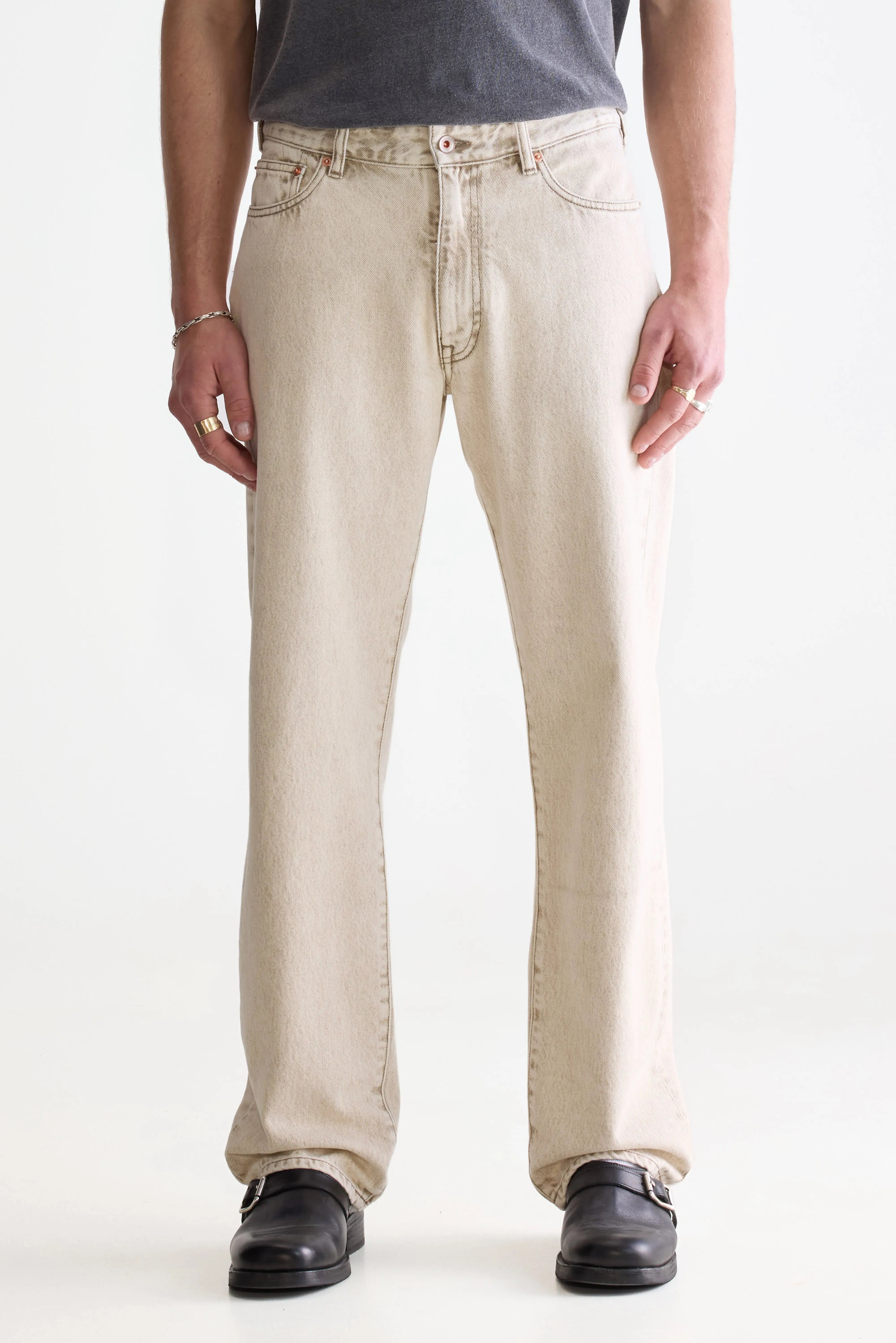 Denim N. 09 Rechte Jeans - Beige snow Voor Heren | Bellerose