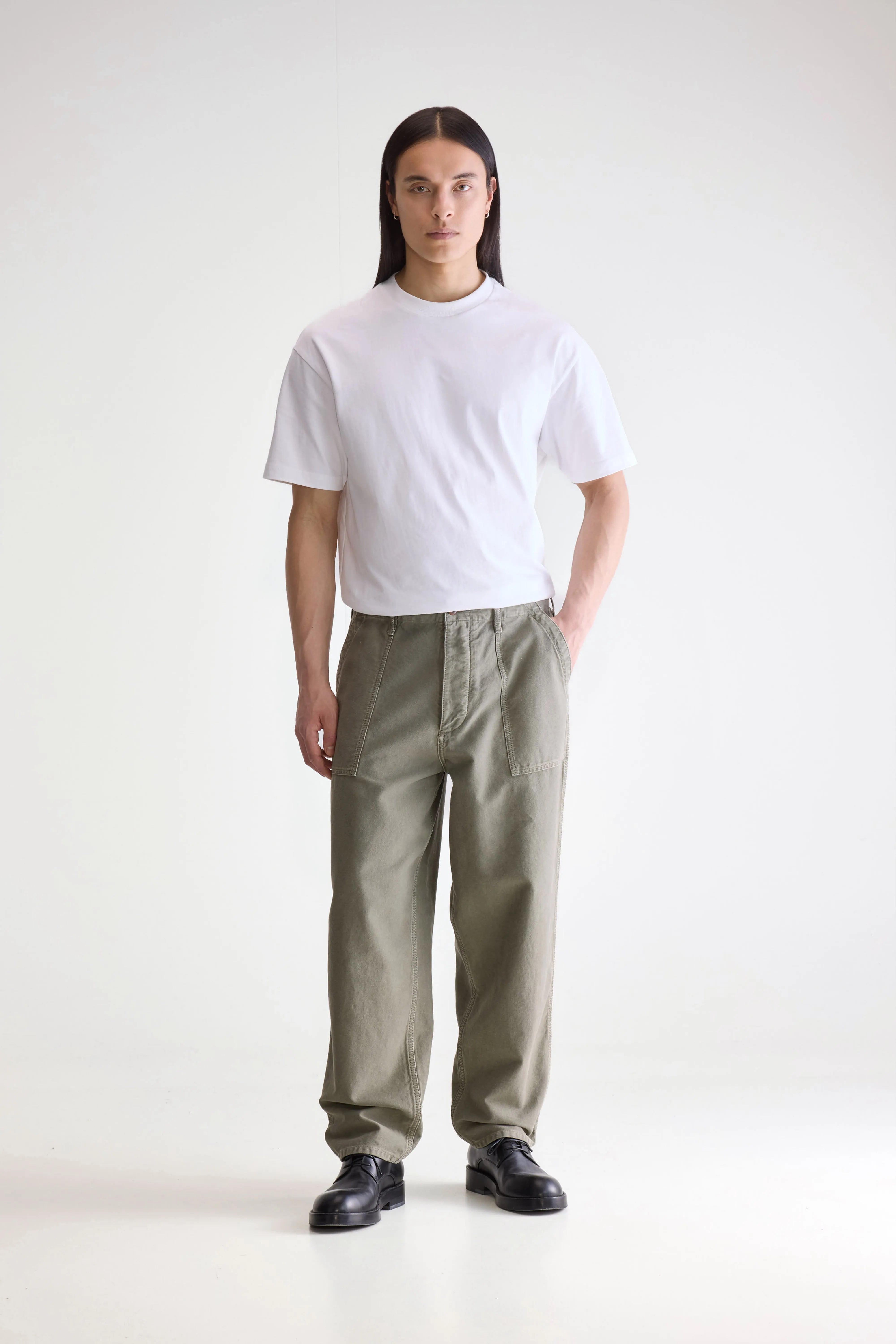 Kargo Cropped Cargo Trousers - Dusty olive For Men | Bellerose