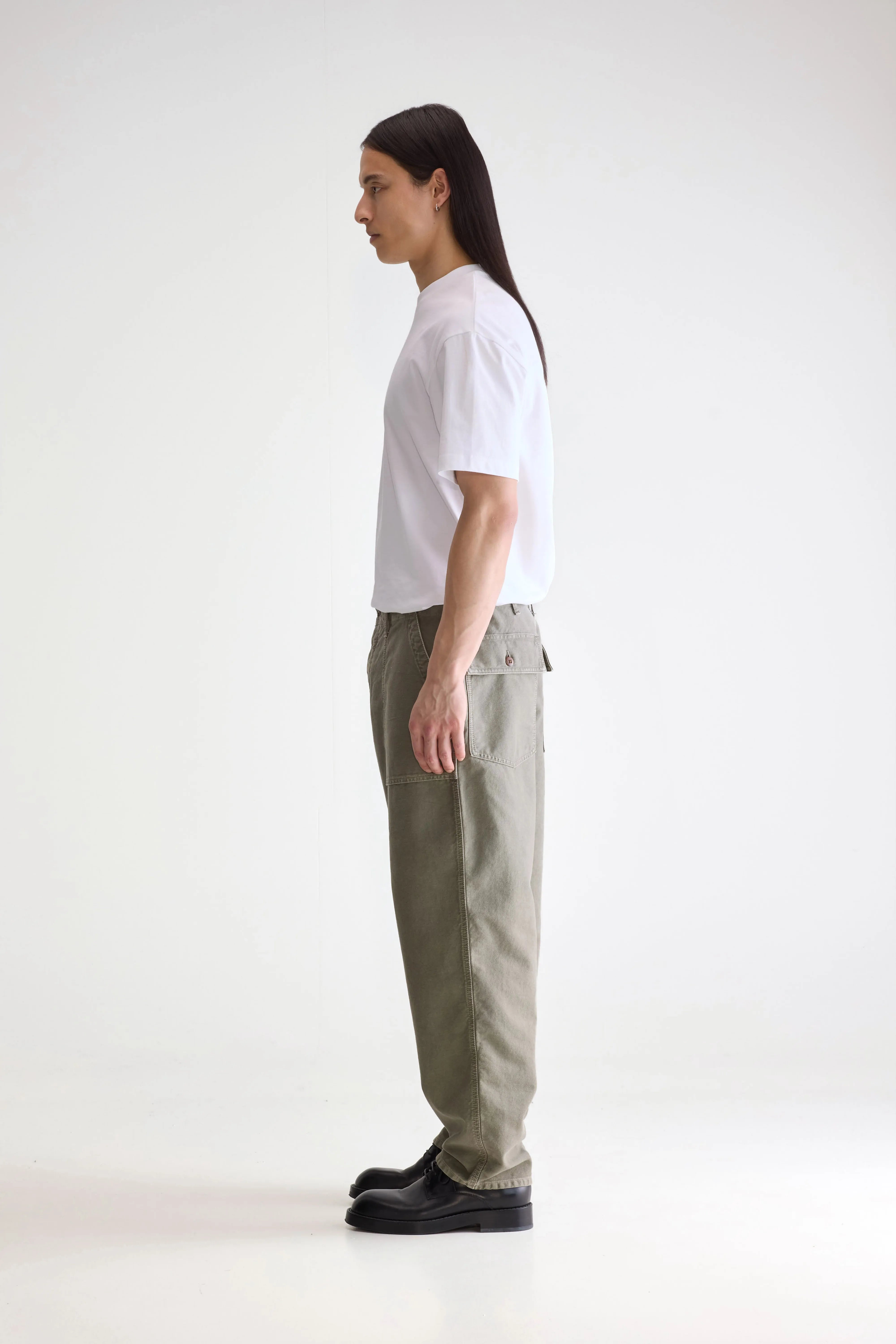 Kargo Cropped Cargo Trousers - Dusty olive For Men | Bellerose