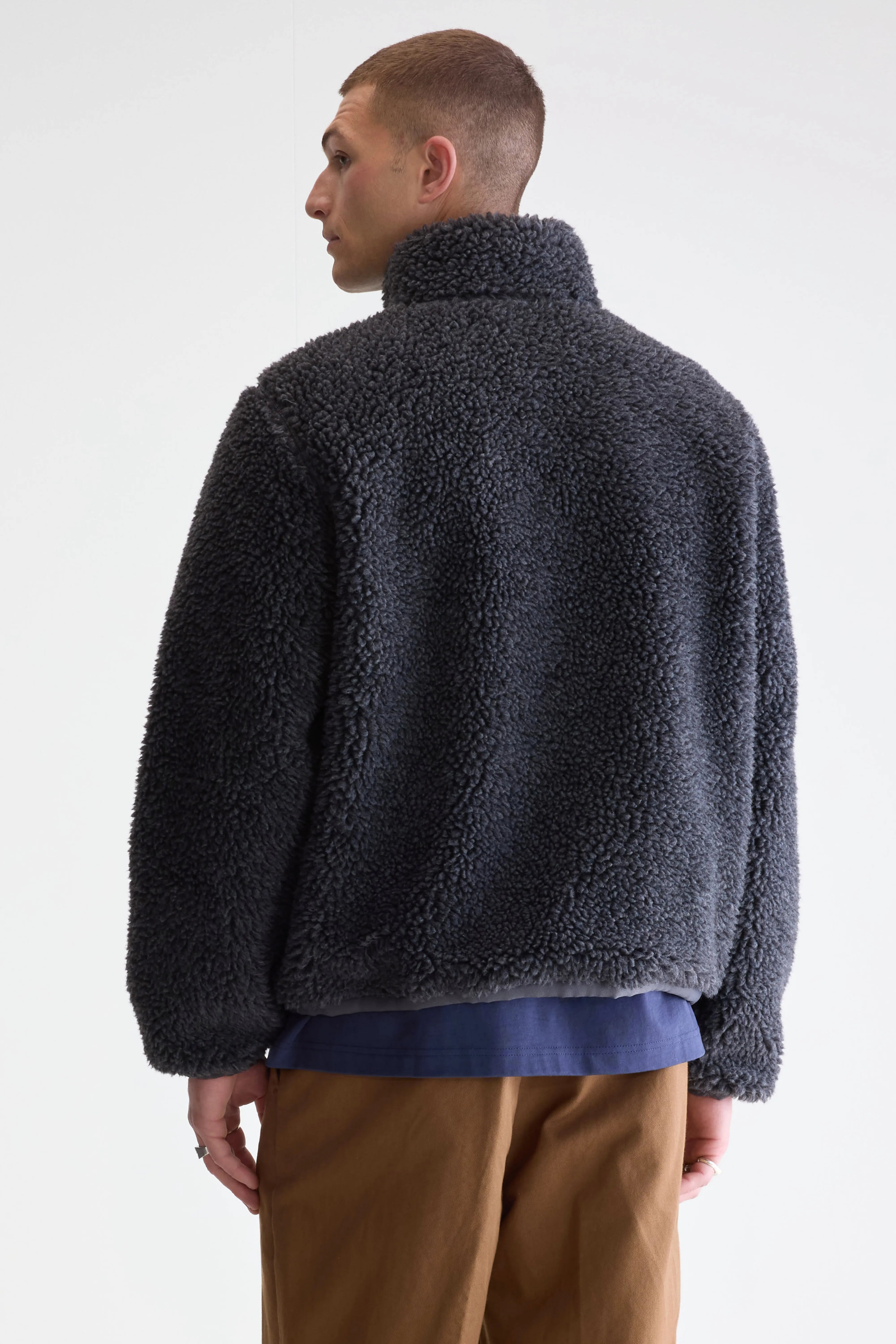 Jeremy zip-up teddy sweatshirt (252 / M / CHARCOAL)