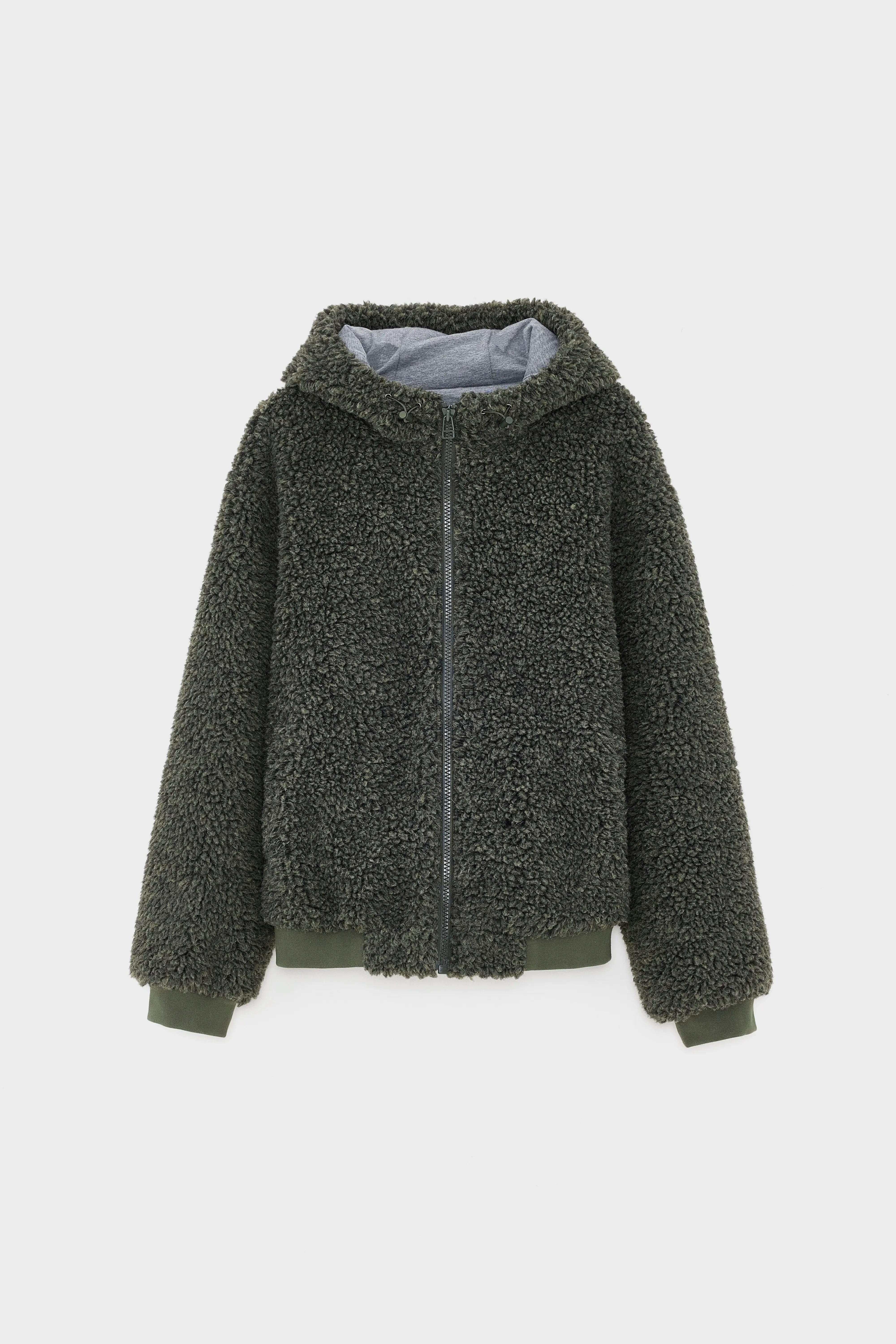 Jake hoodie met rits  (252 / M / DARK OLIVE)
