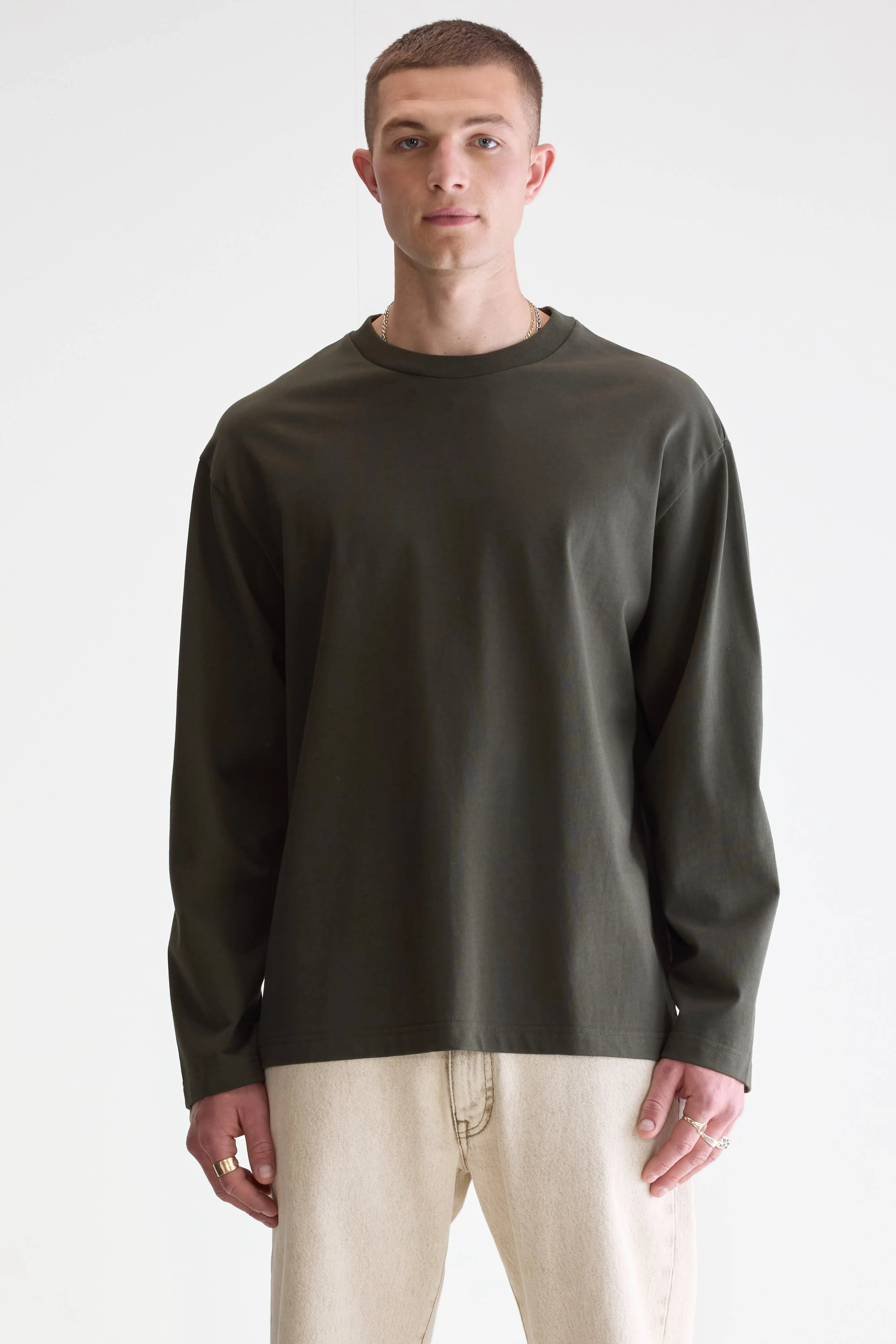 Vlugi Long-sleeve T-shirt - Dark olive For Men | Bellerose