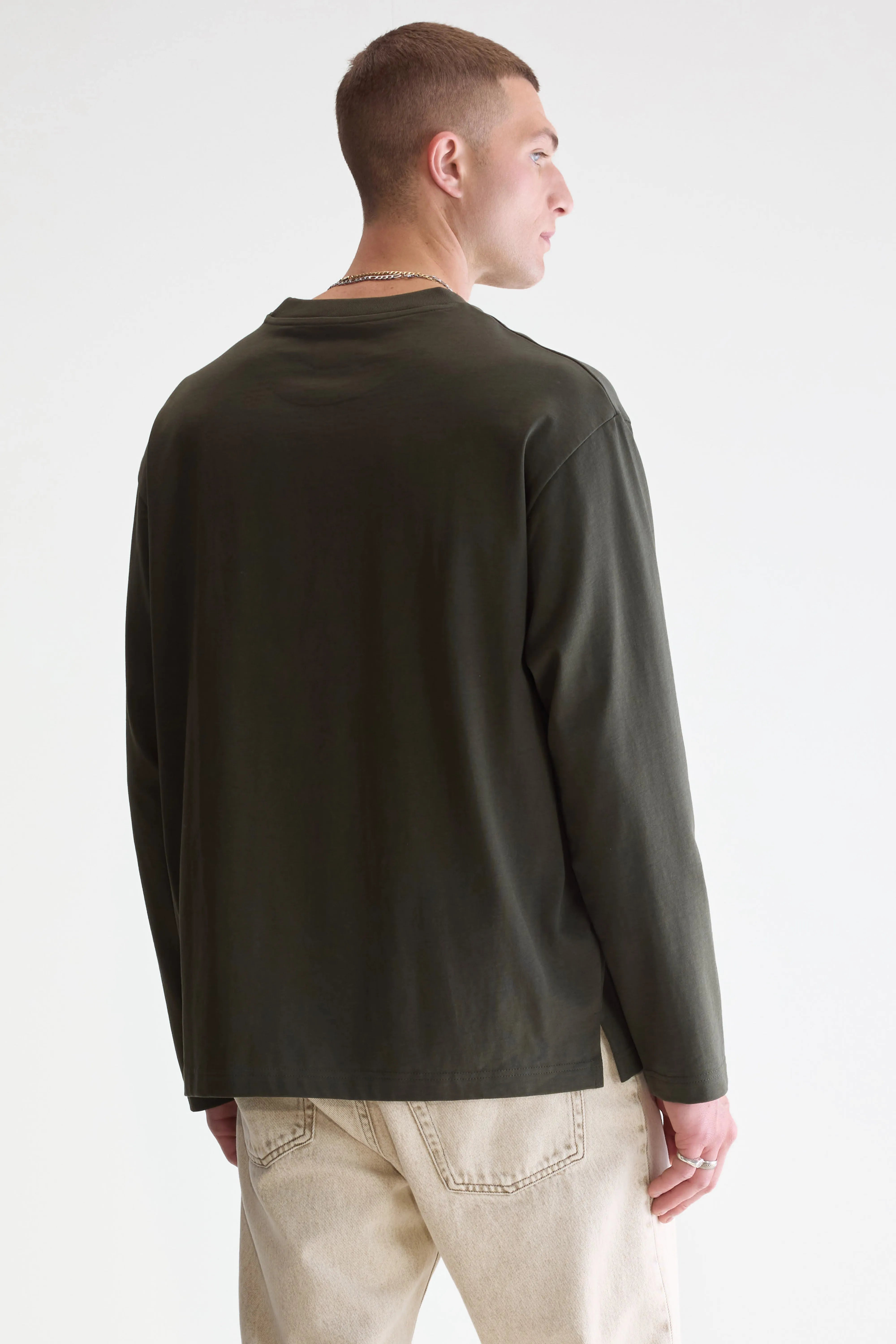 Vlugi t-shirt met lange mouwen (252 / M / DARK OLIVE)