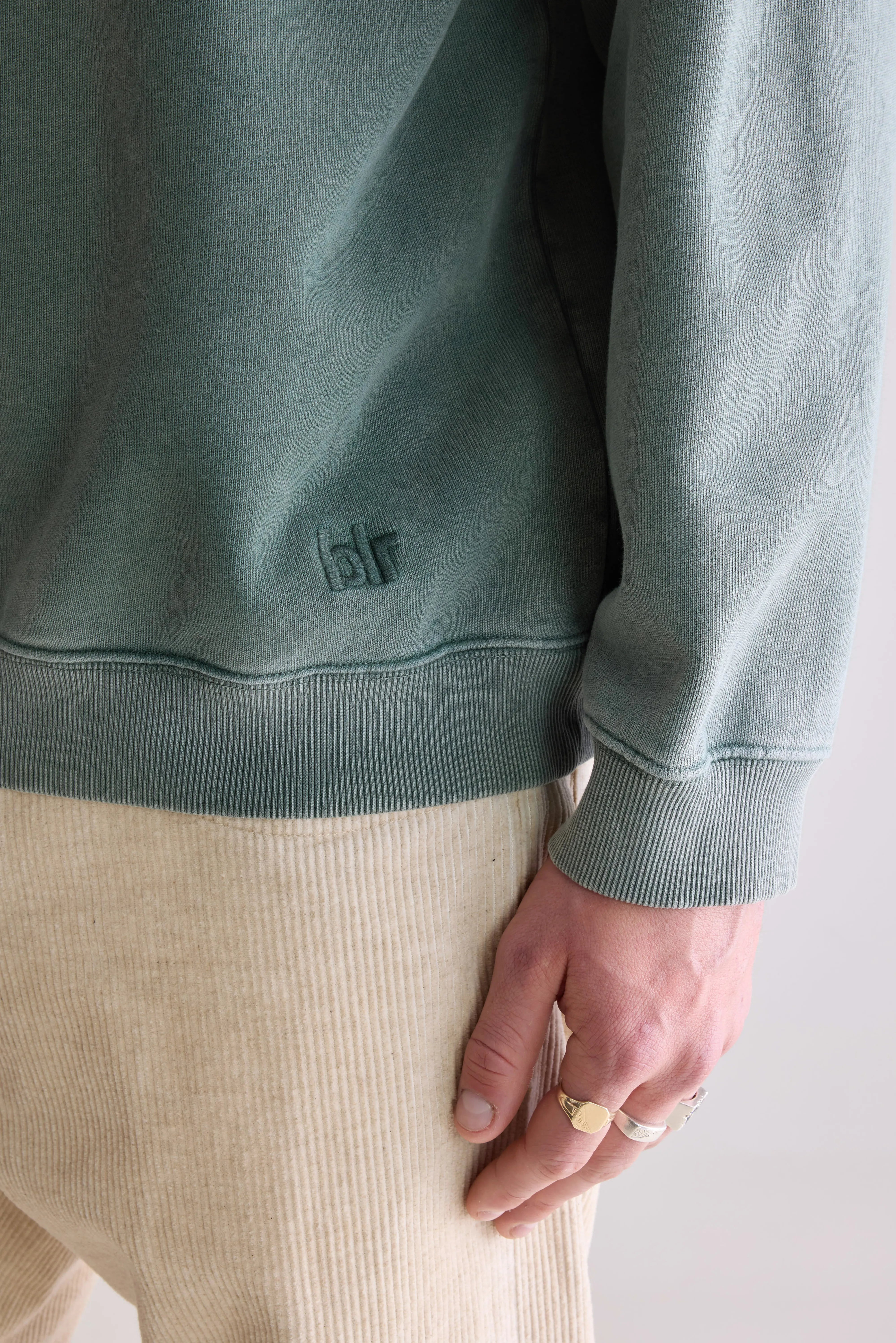 Fabro half-zip sweatshirt (252 / M / BOTTLE)