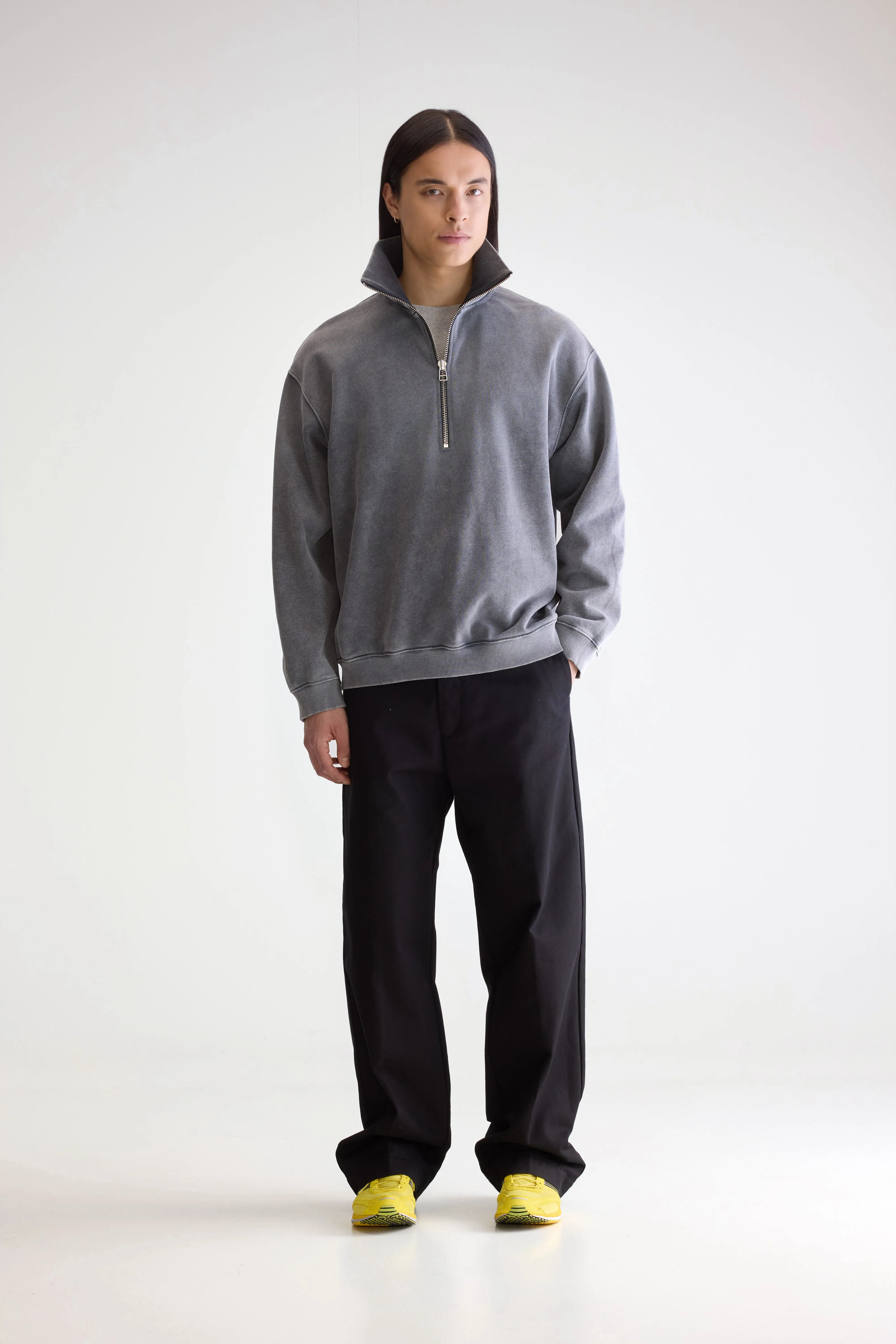 Fabro Sweatshirt Met Halve Rits - Black blue Voor Heren | Bellerose