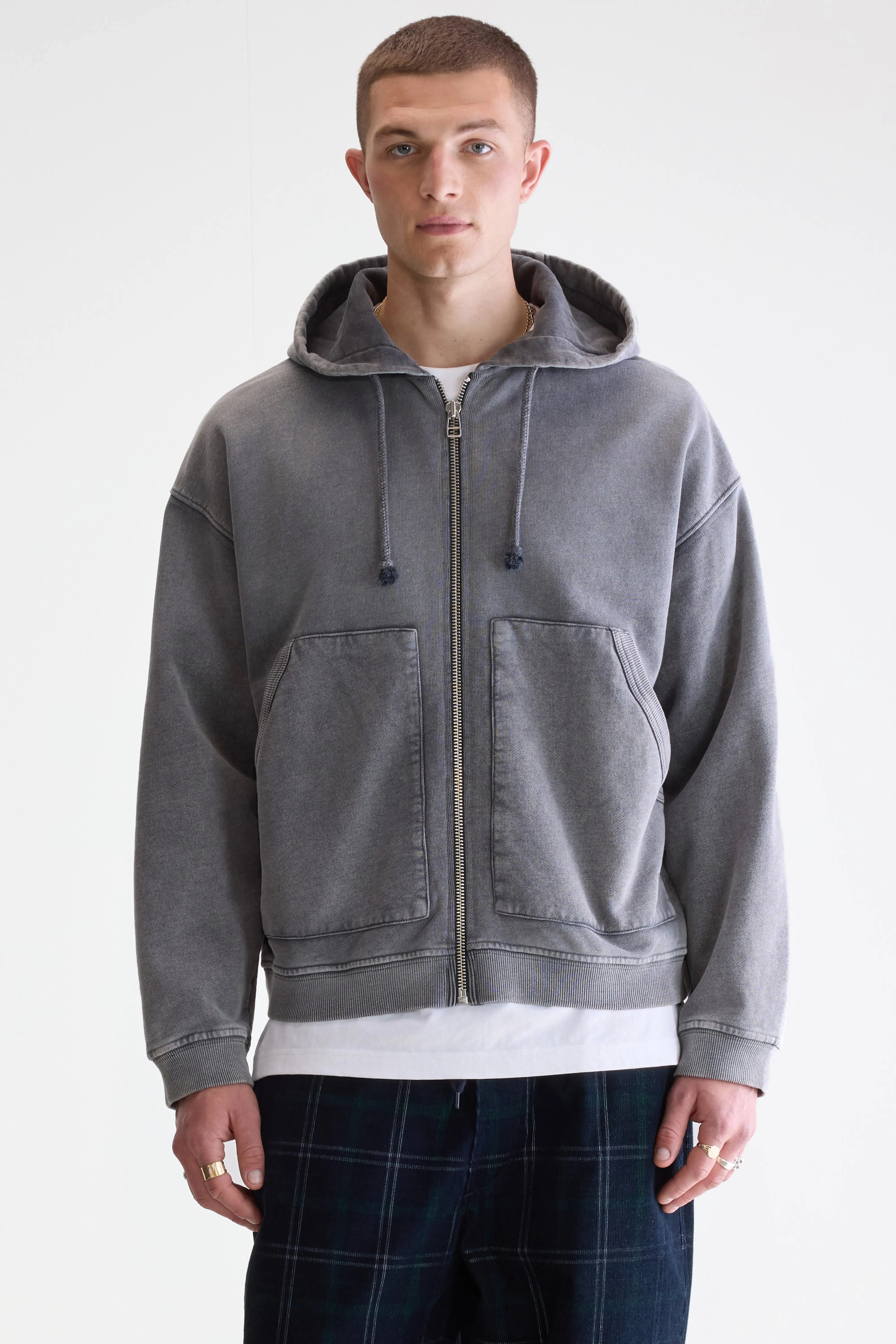Falkon Zip-up Hoodie - Black blue For Men | Bellerose