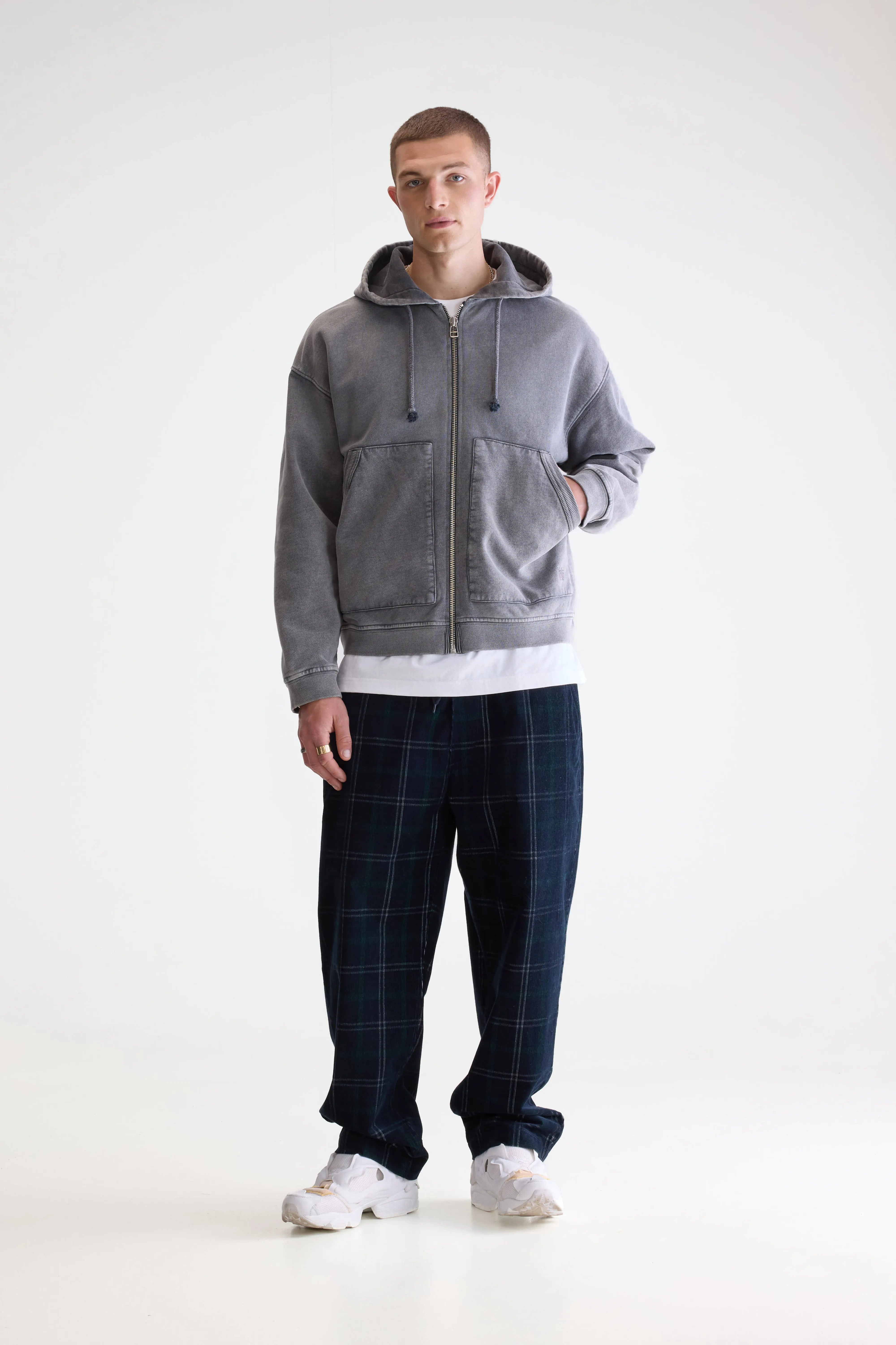 Falkon Zip-up Hoodie - Black blue For Men | Bellerose