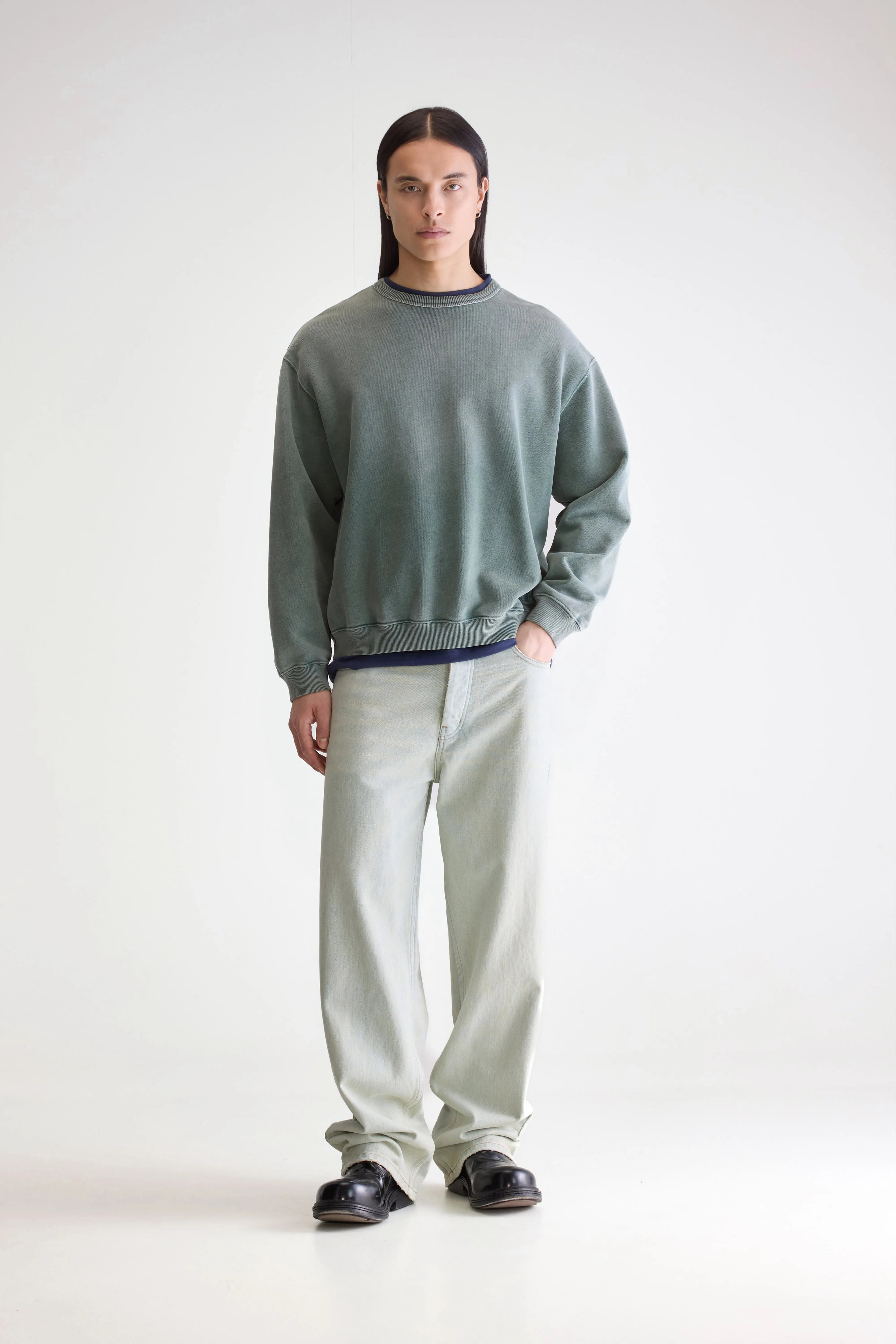 Fabien Crewneck Sweatshirt - Bottle Voor Heren | Bellerose