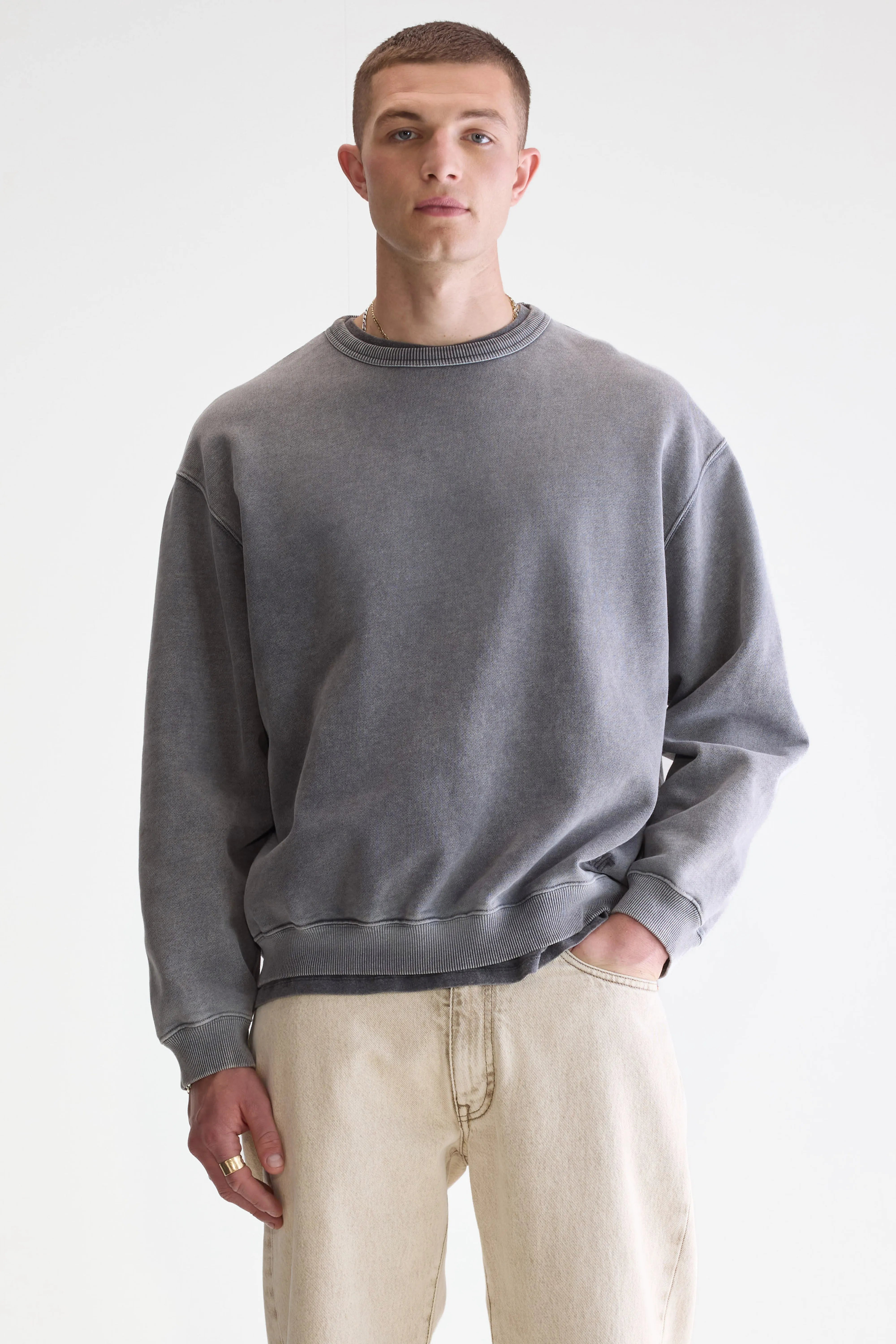 Fabien Crewneck Sweatshirt - Black blue For Men | Bellerose