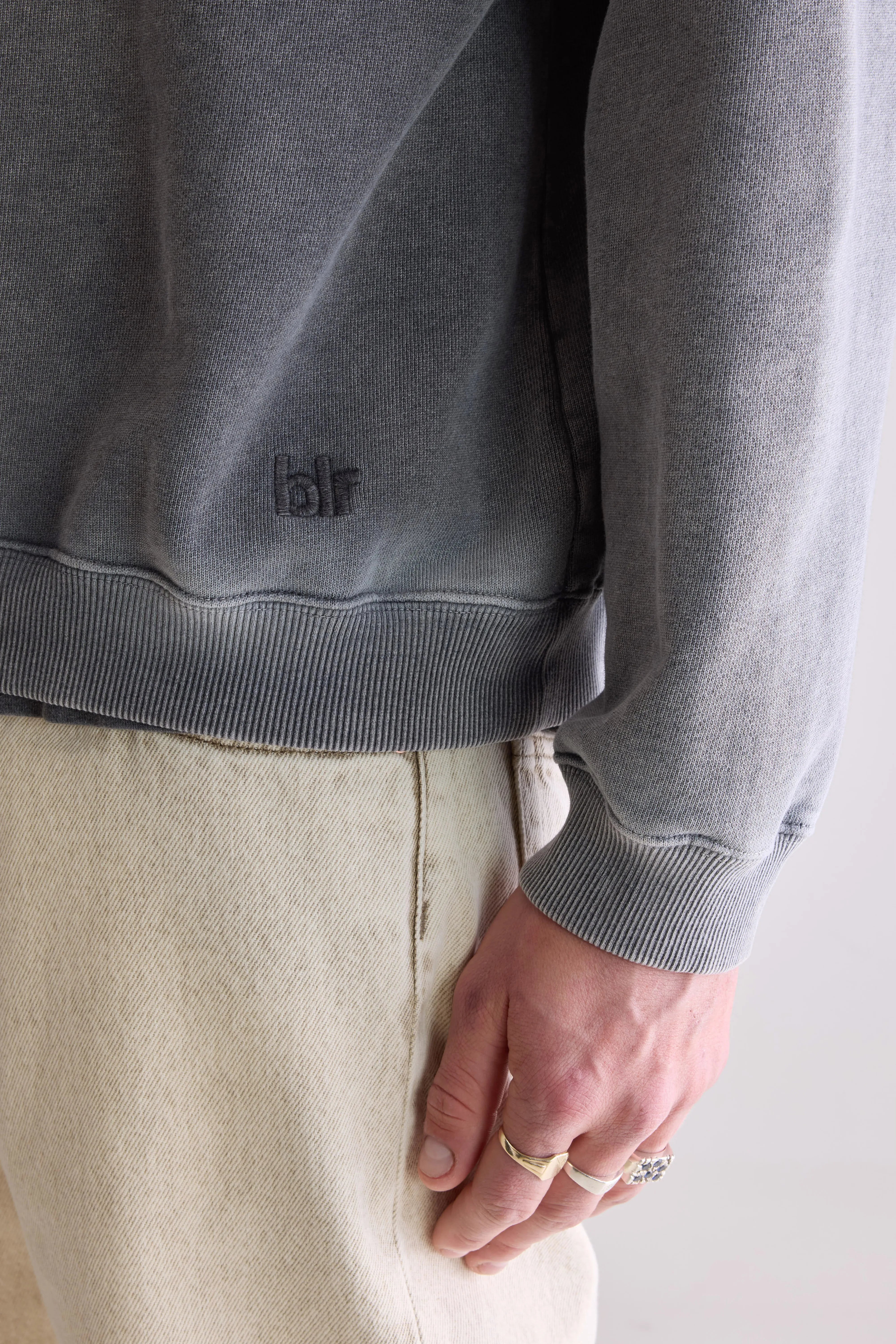 Sweatshirt col rond Fabien (252 / M / BLACK BLUE)